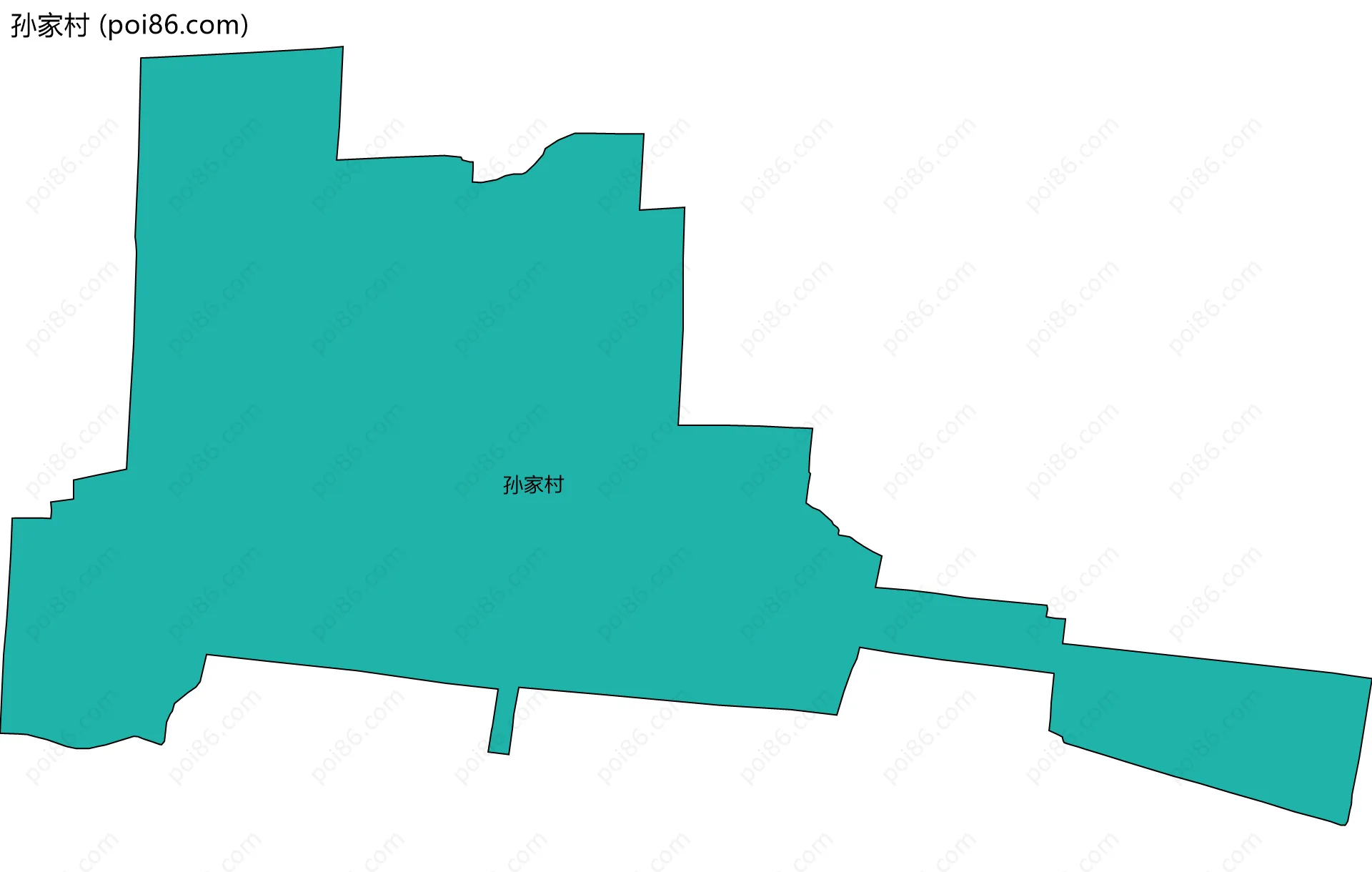 孙家村边界地图