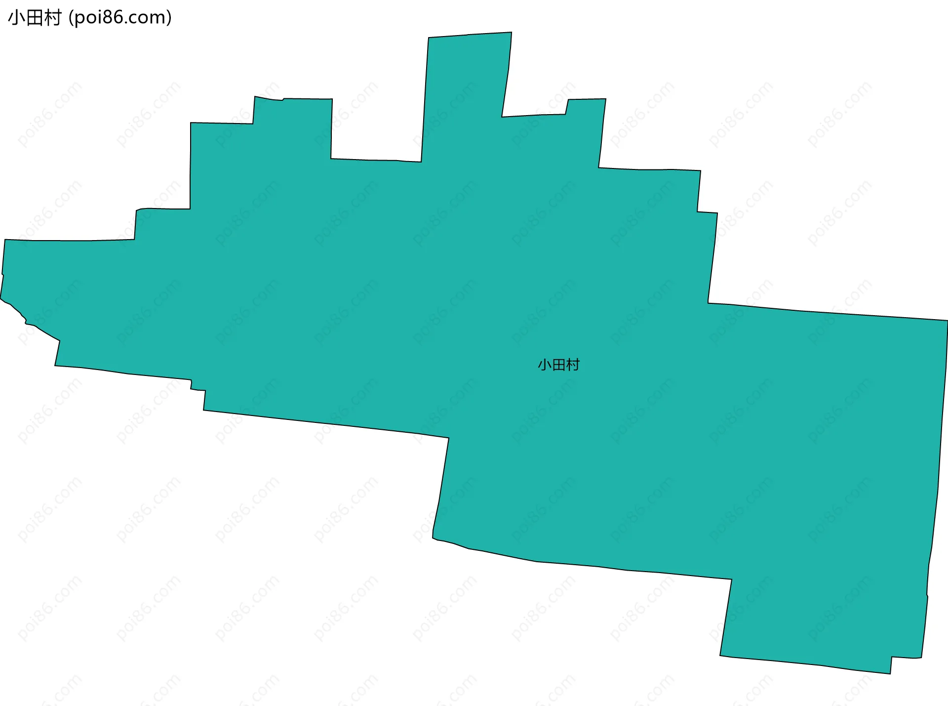 小田村边界地图