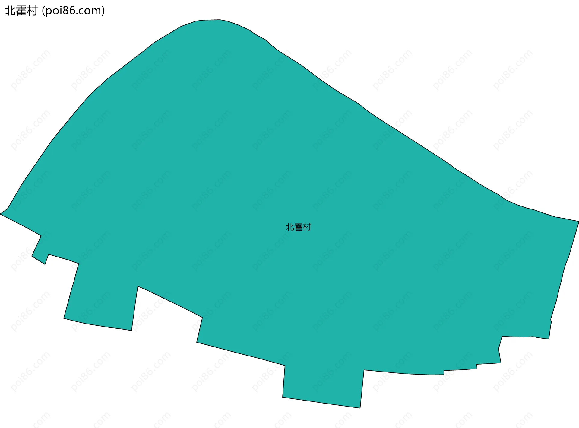 北霍村边界地图