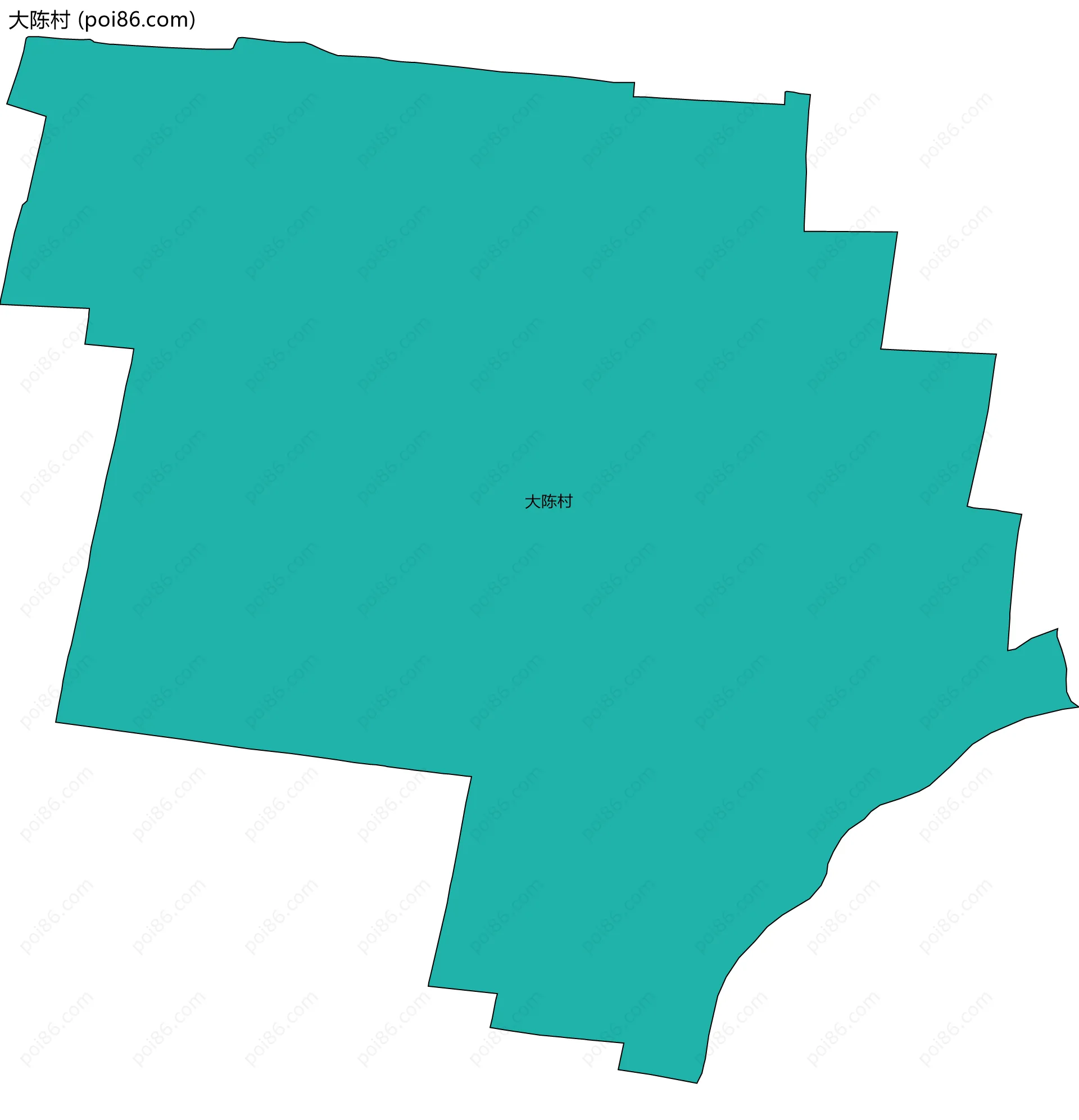 大陈村边界地图