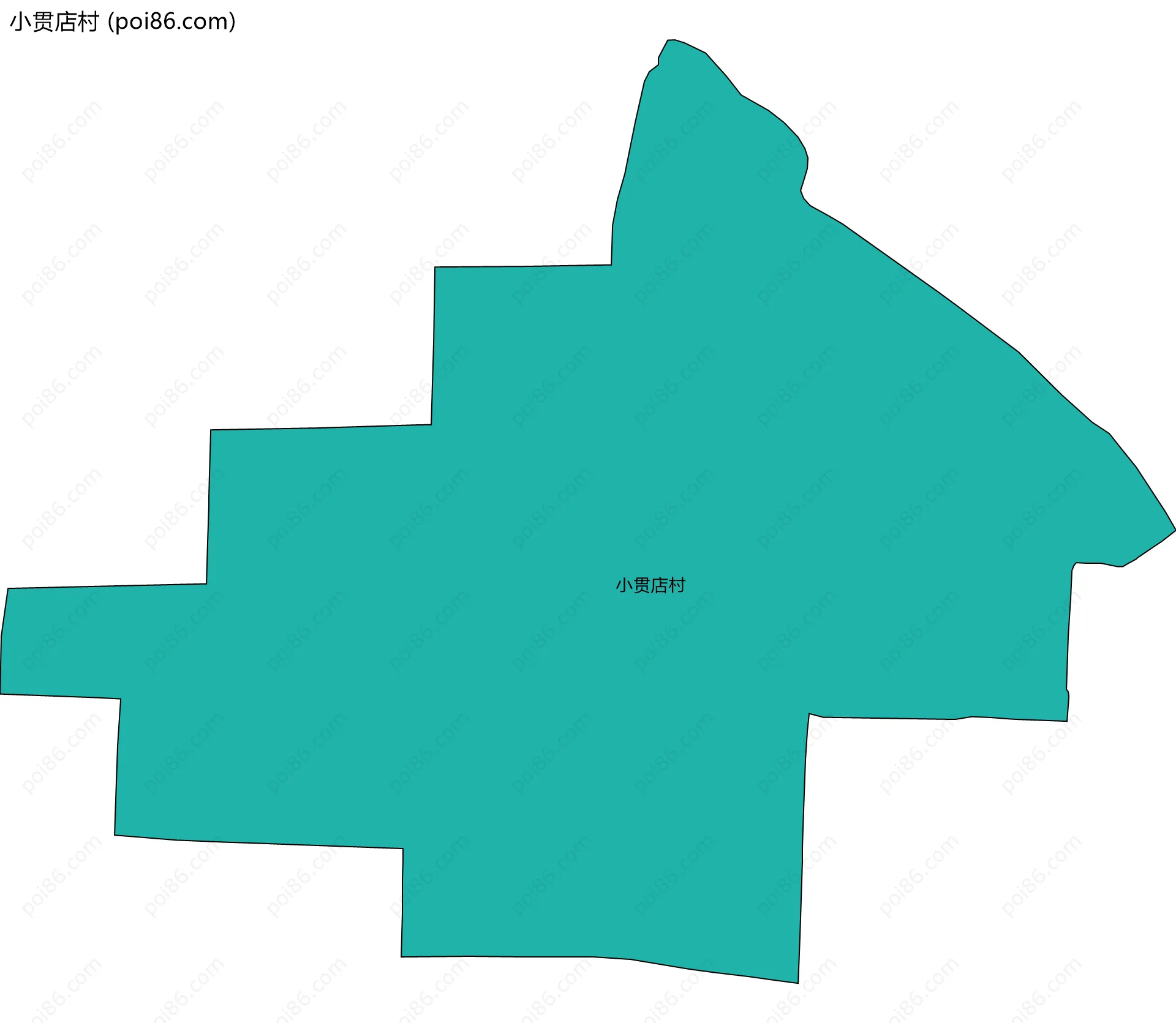 小贯店村边界地图