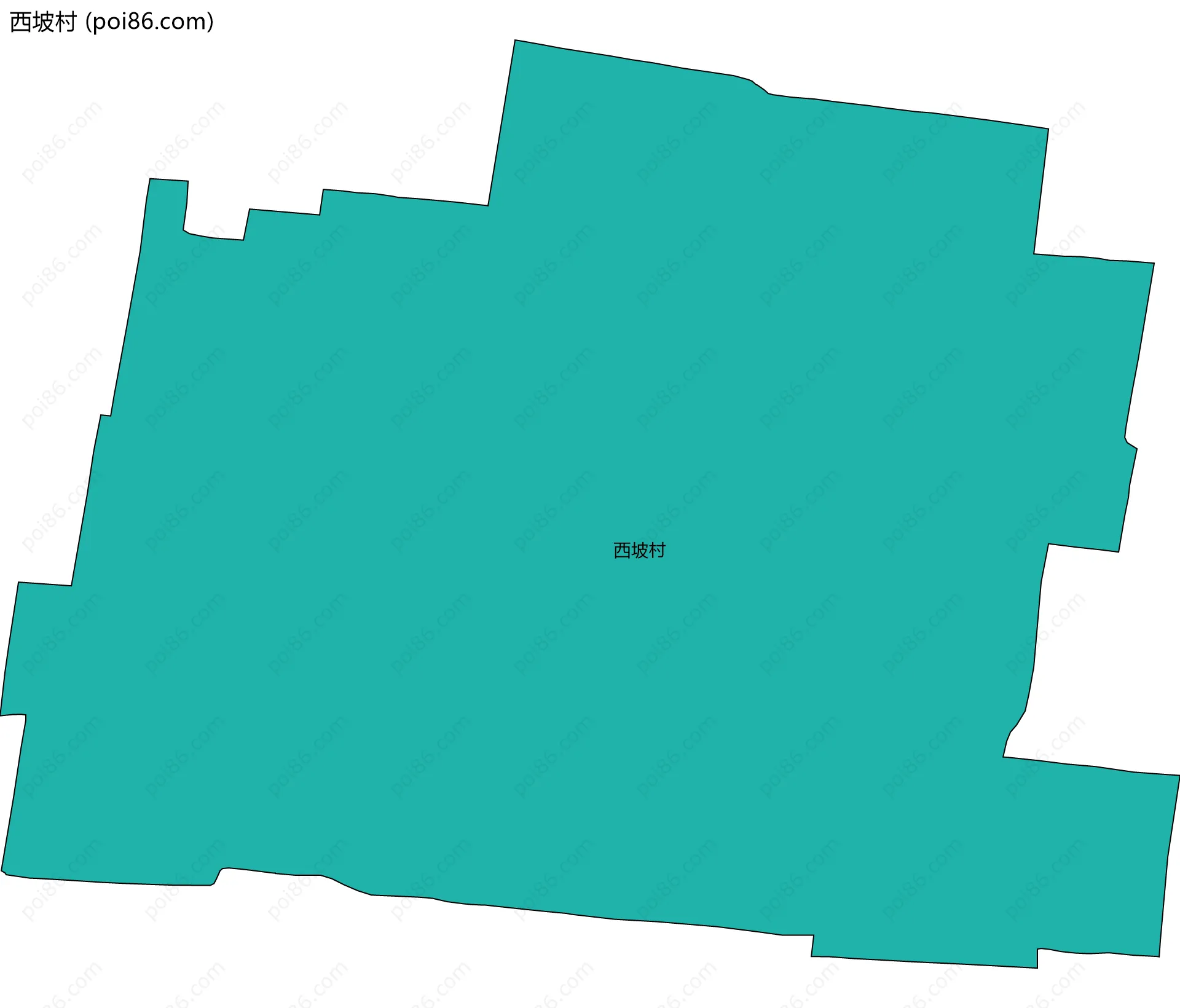 西坡村边界地图