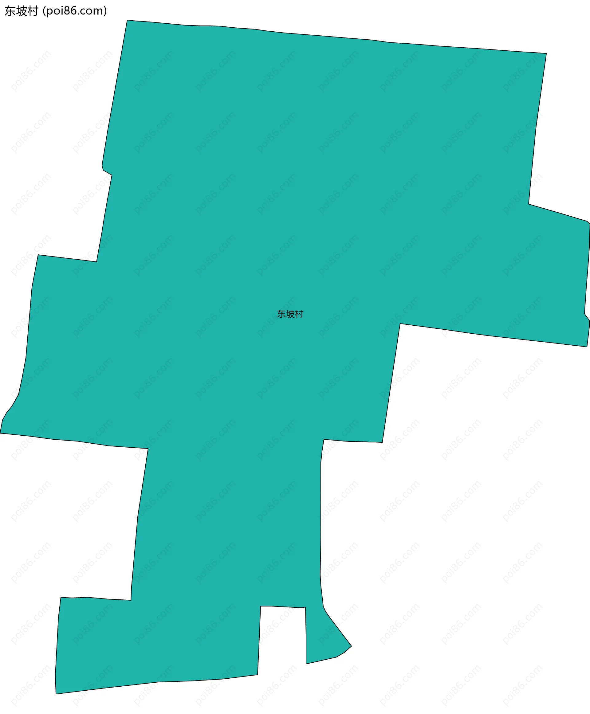 东坡村边界地图