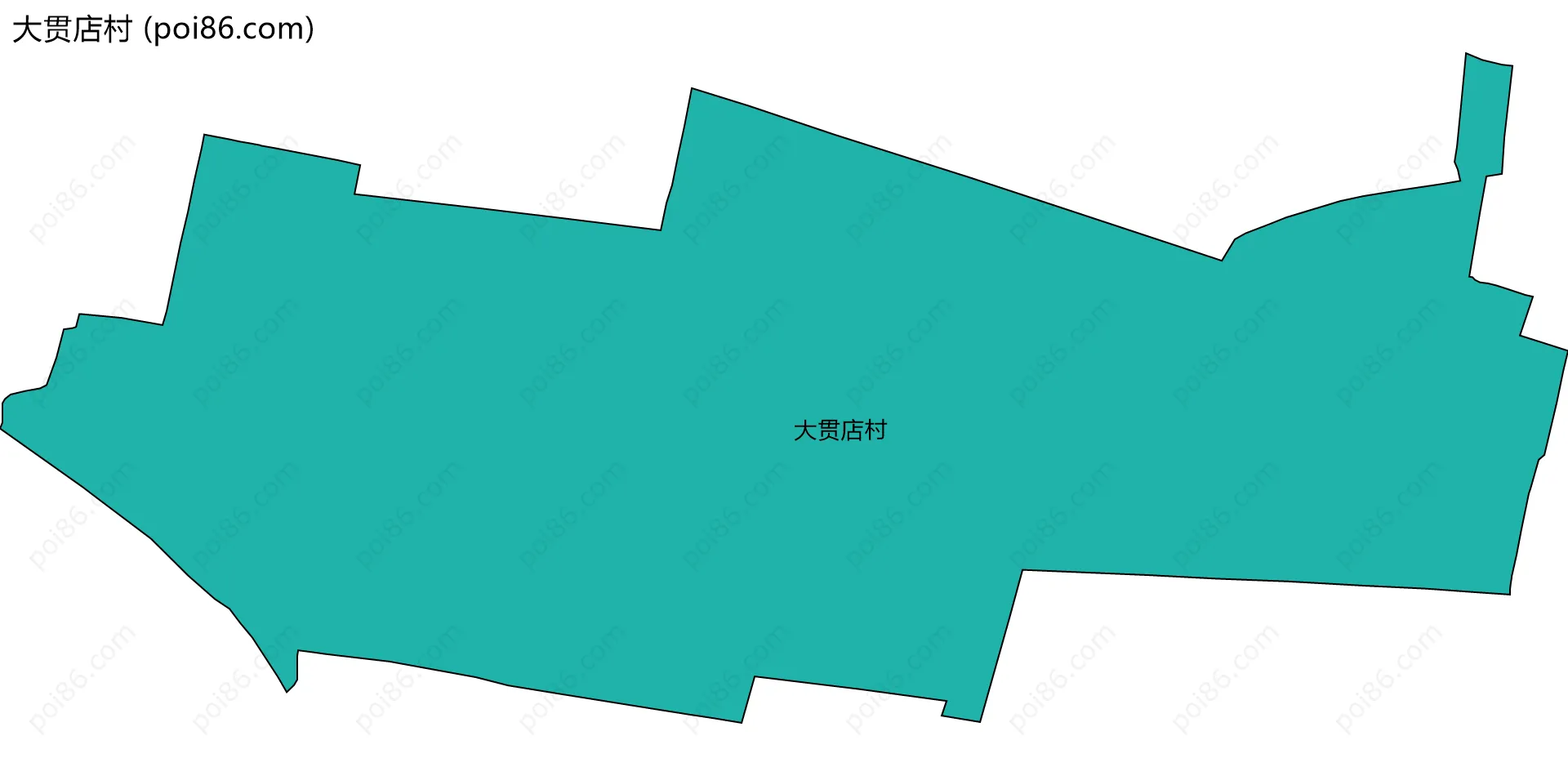 大贯店村边界地图