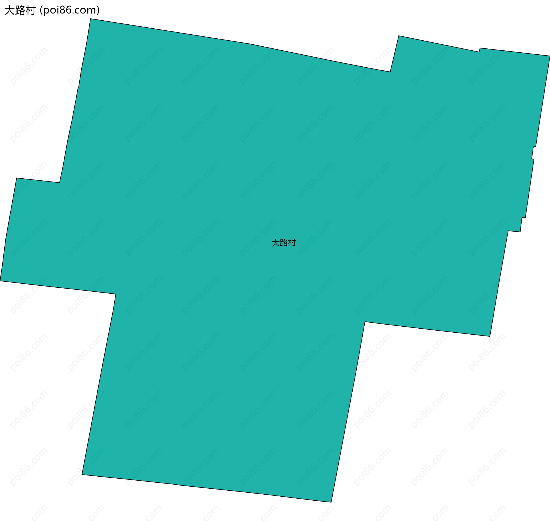 大路村边界地图