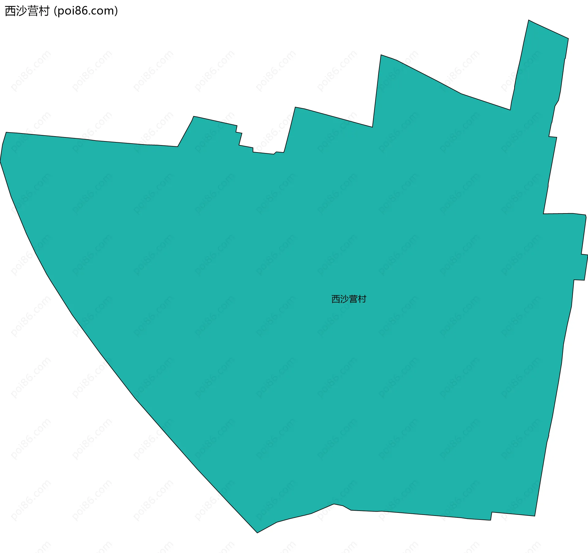 西沙营村边界地图