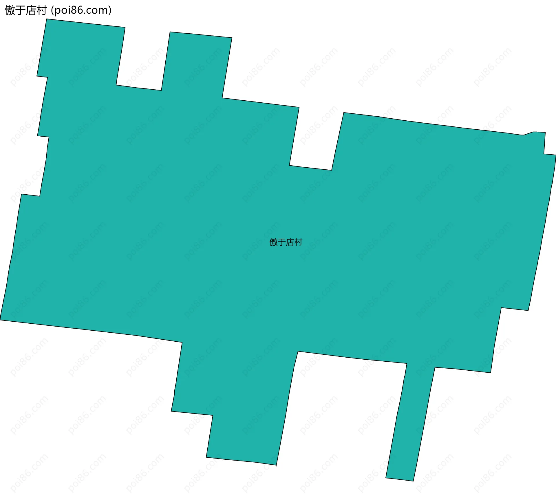 傲于店村边界地图