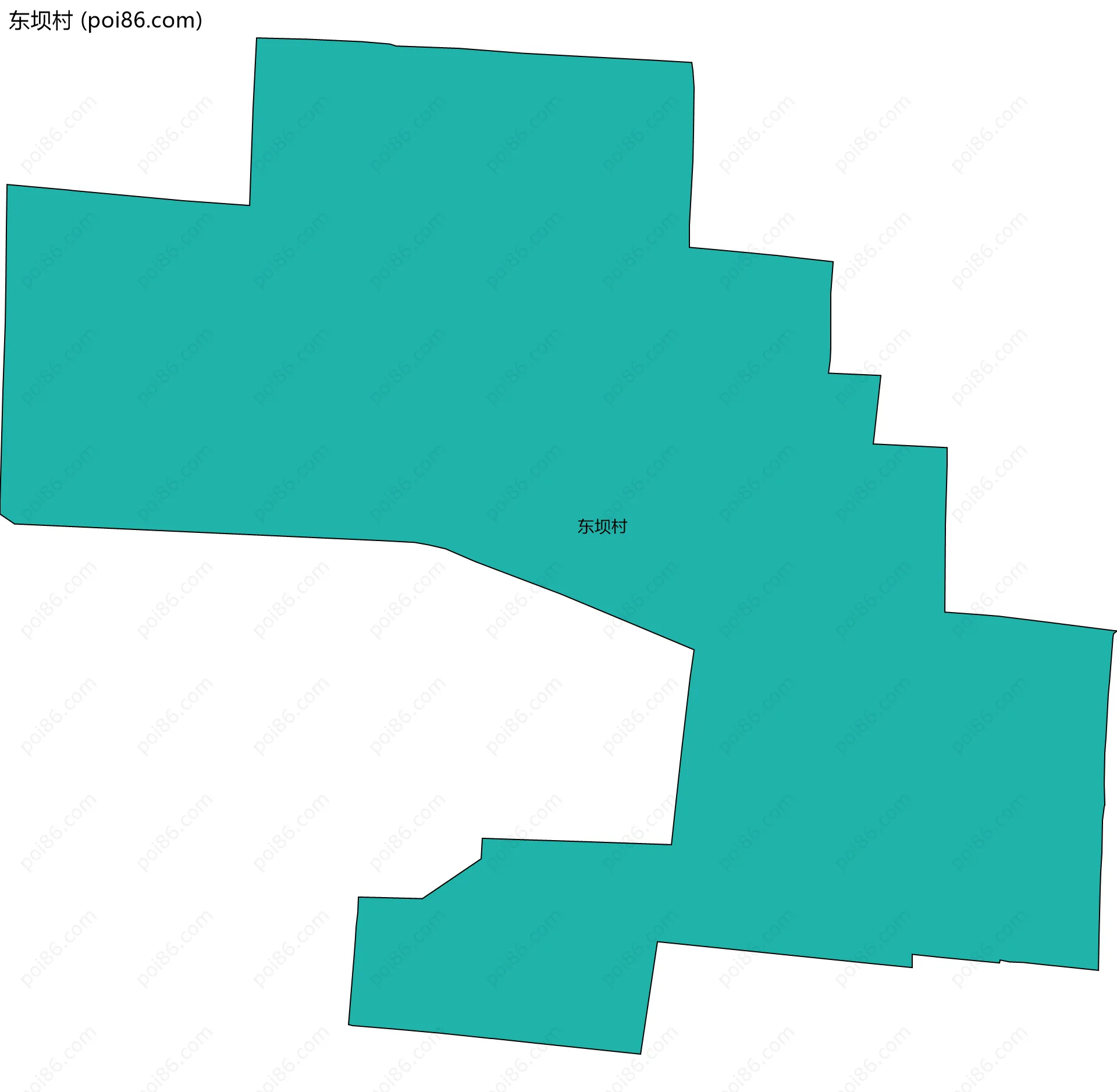 东坝村边界地图