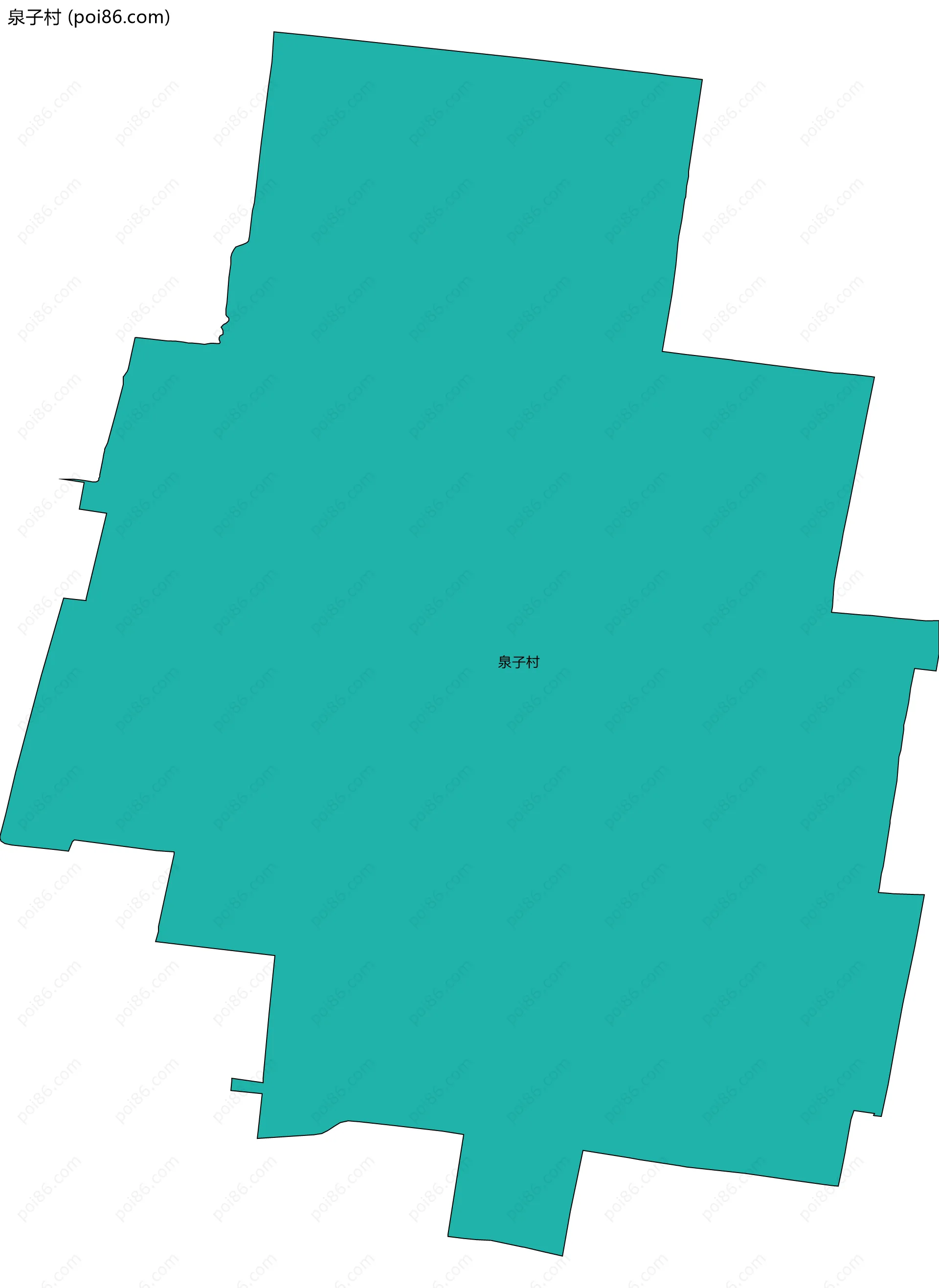 泉子村边界地图