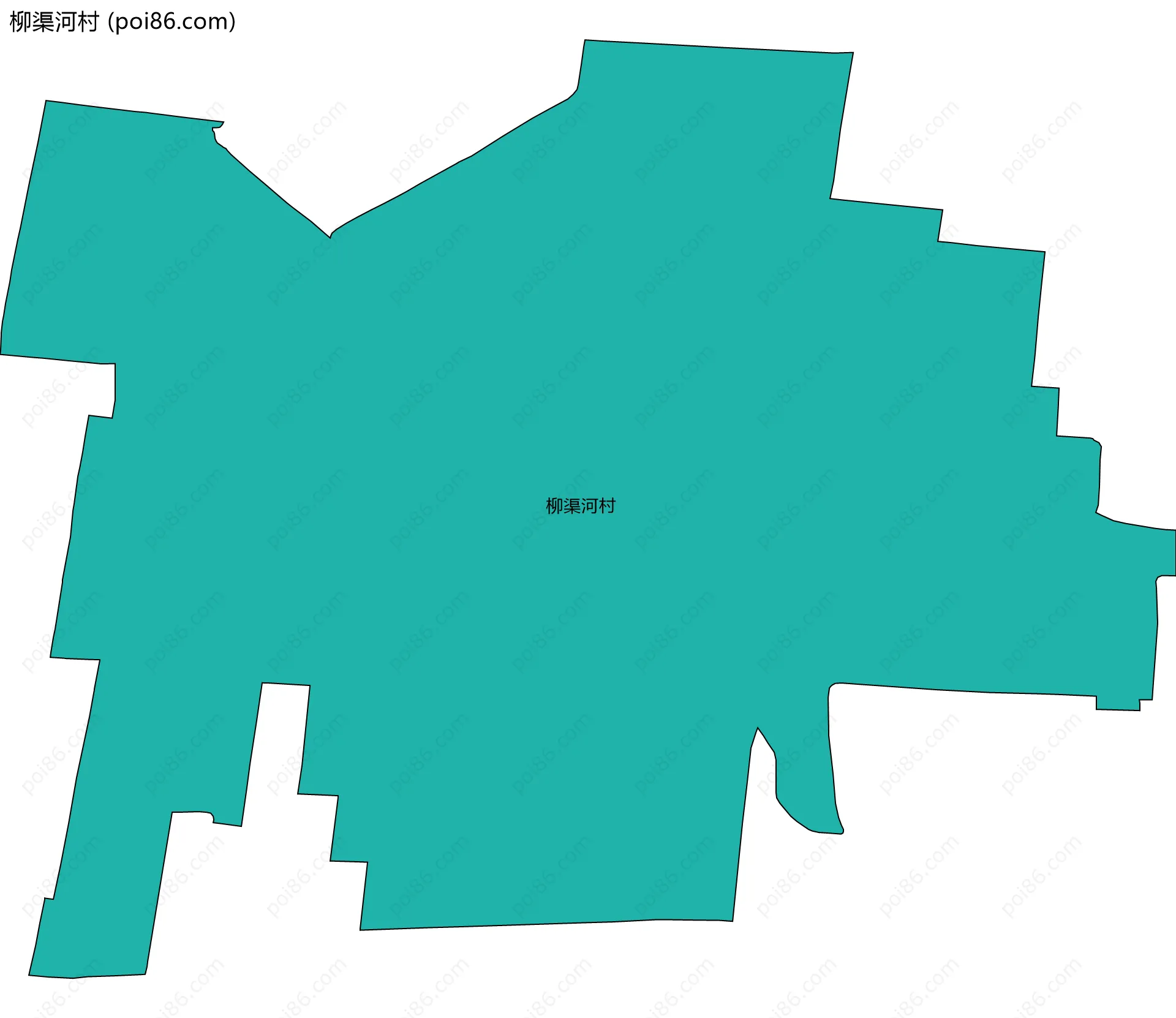 柳渠河村边界地图