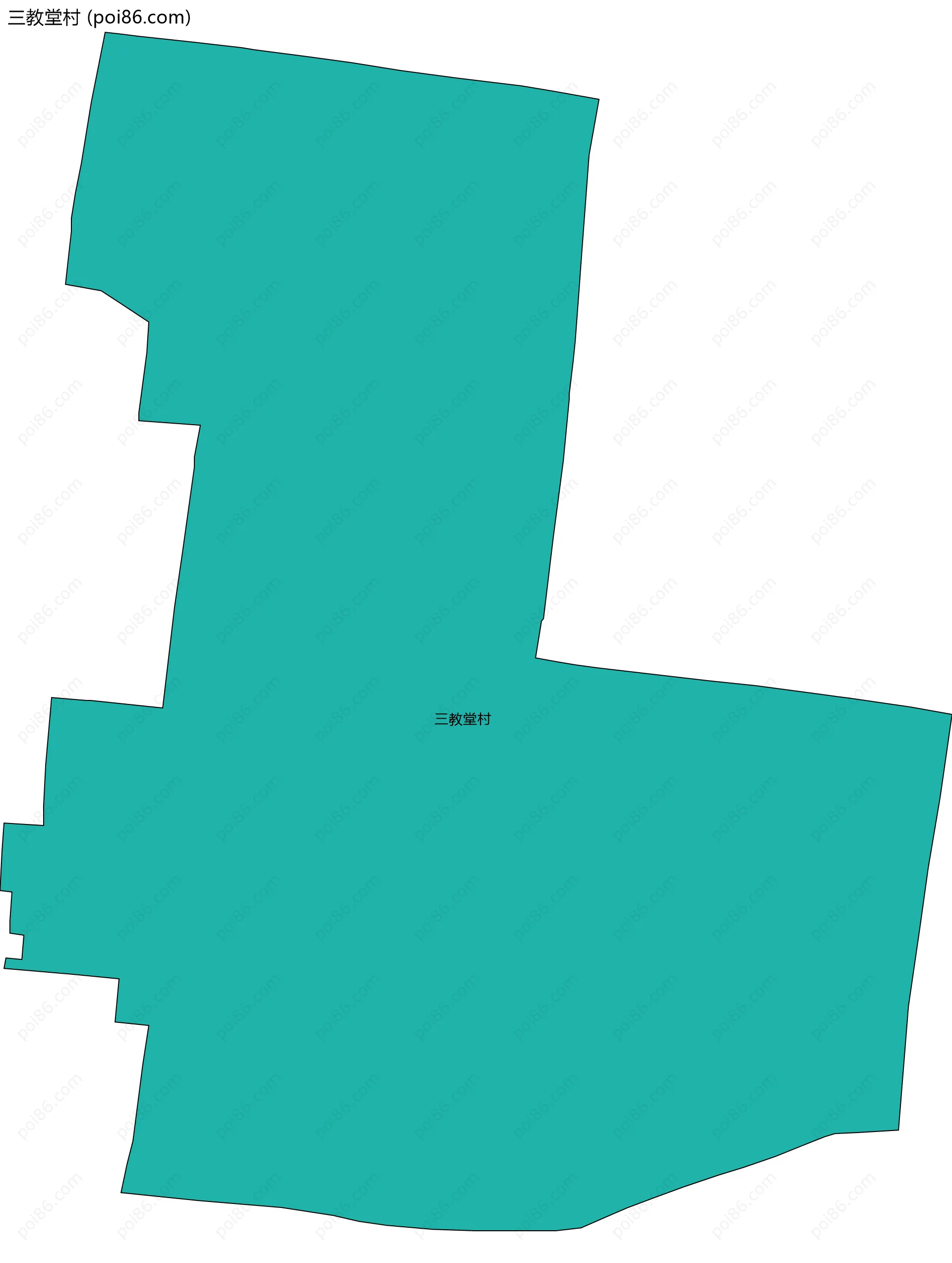 三教堂村边界地图