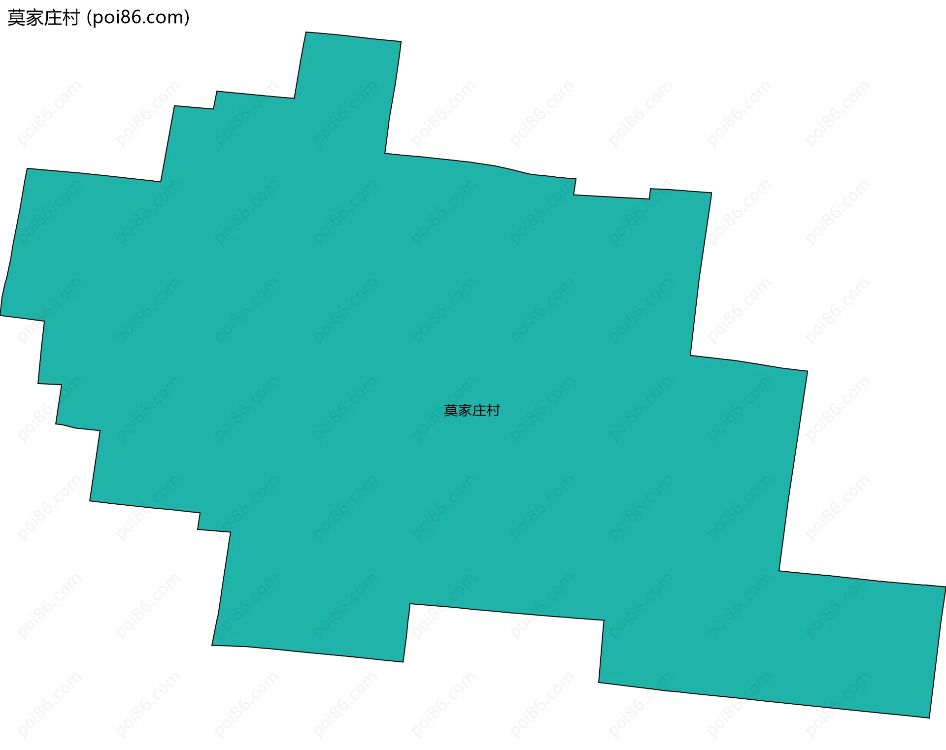莫家庄村边界地图