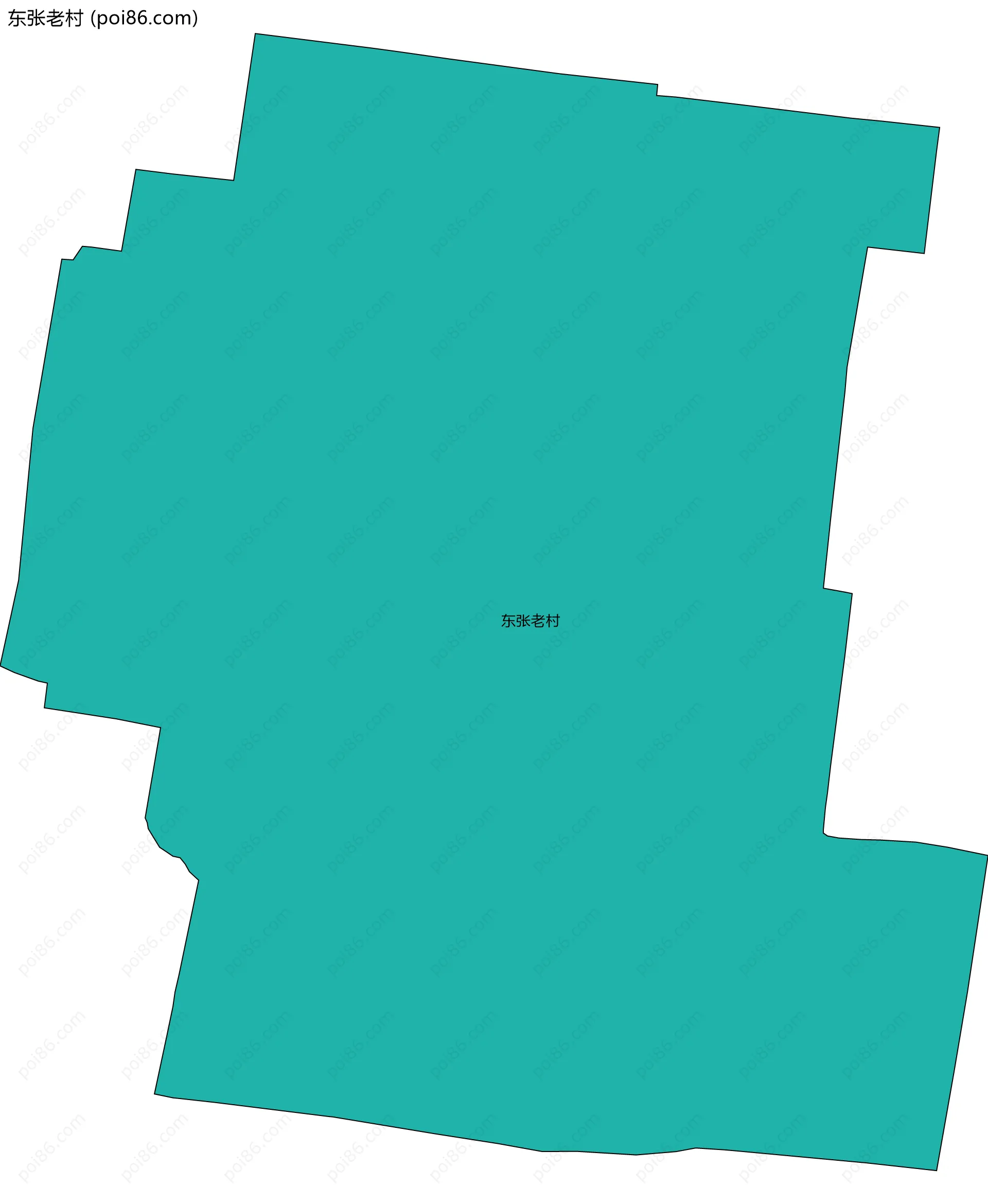 东张老村边界地图