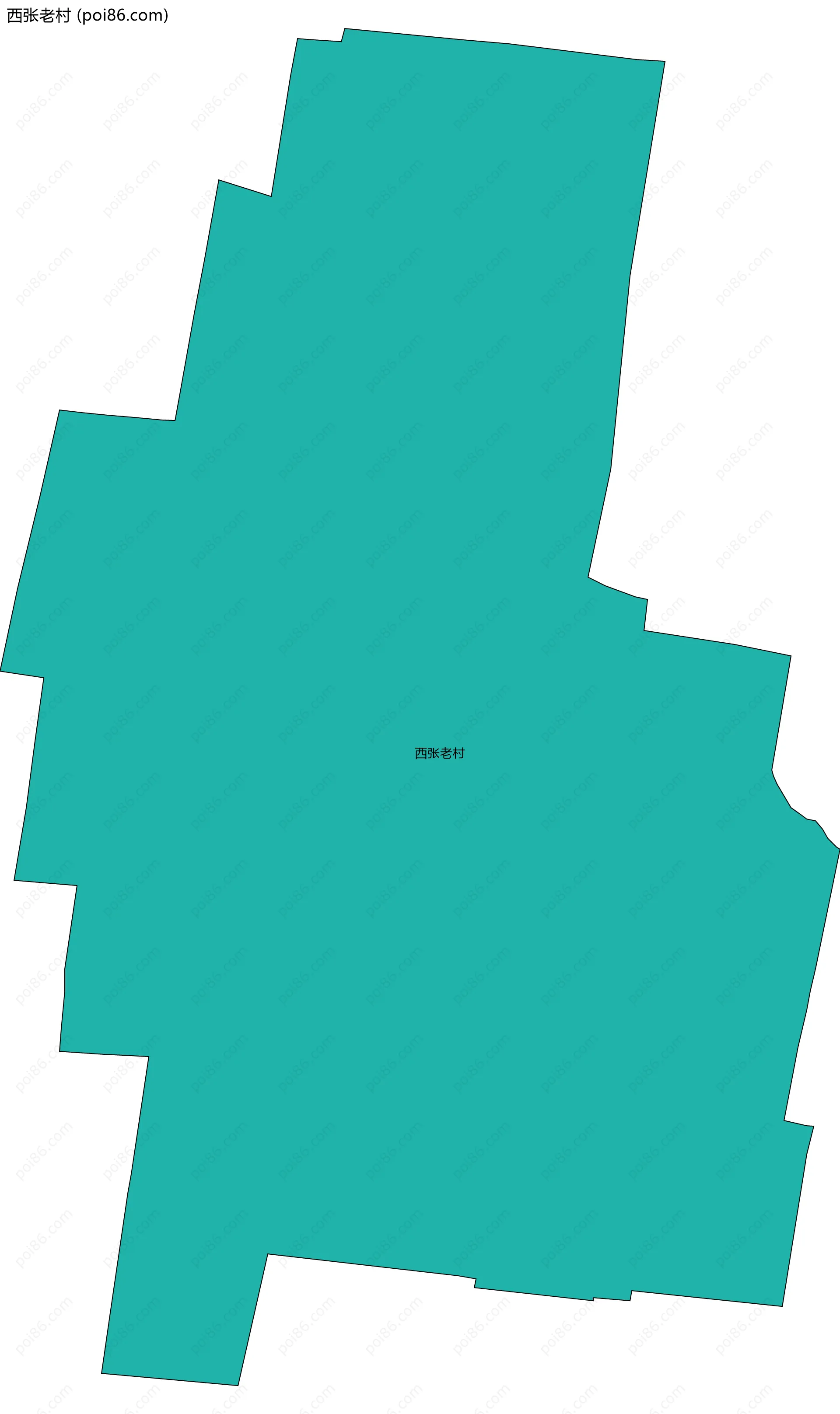 西张老村边界地图