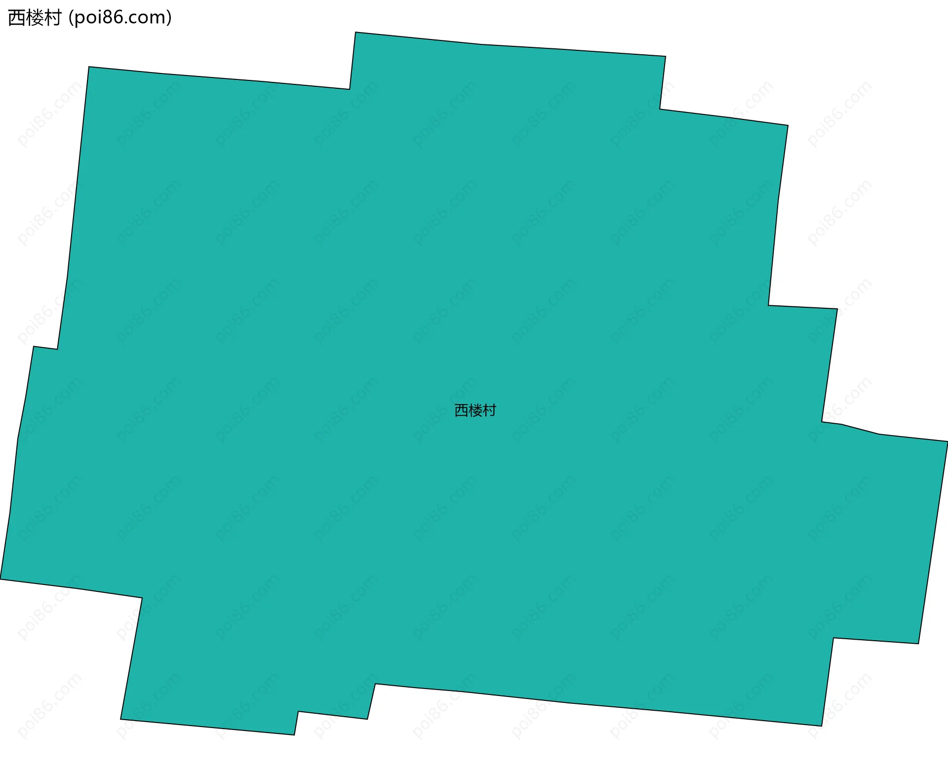 西楼村边界地图