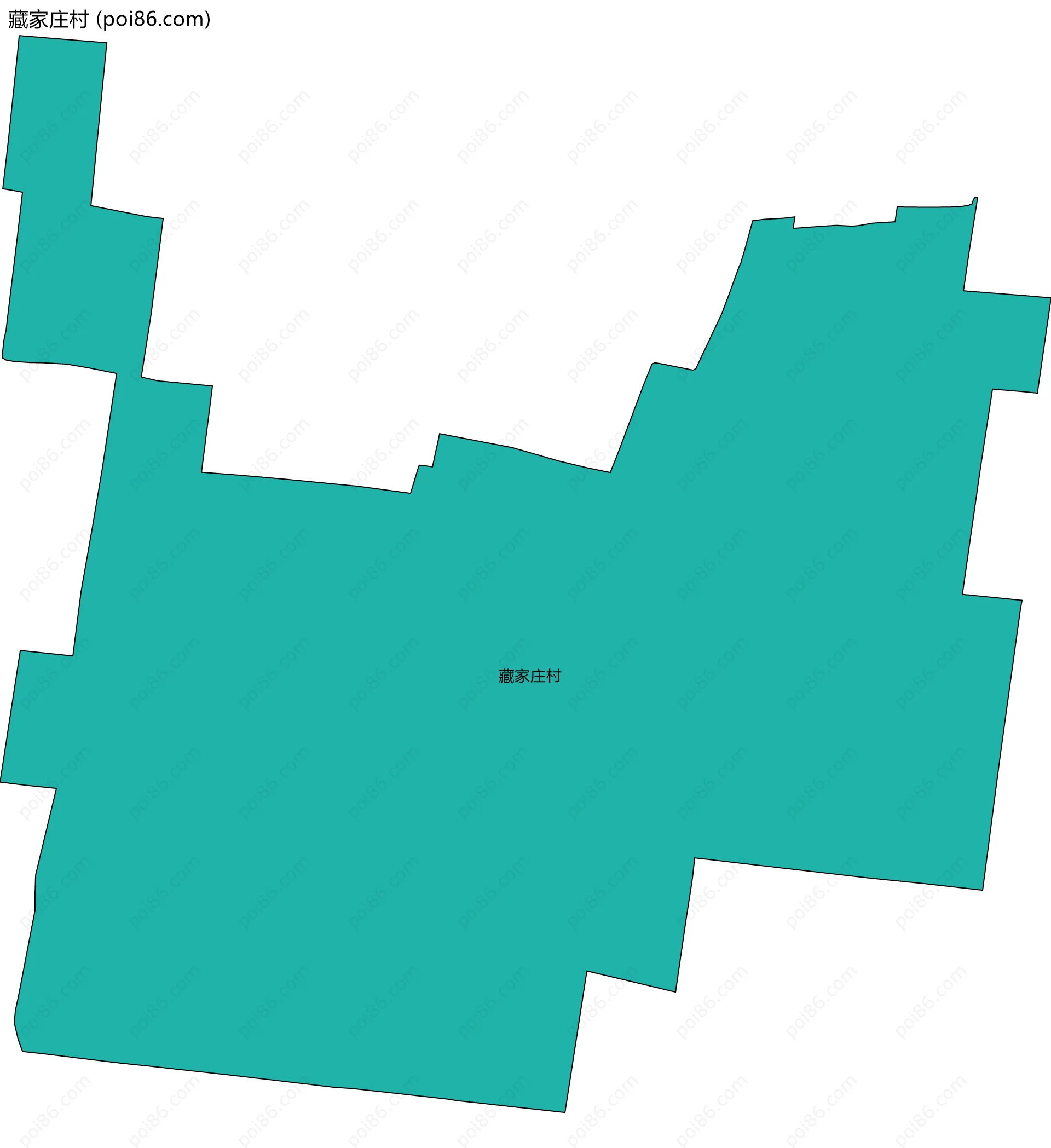 藏家庄村边界地图