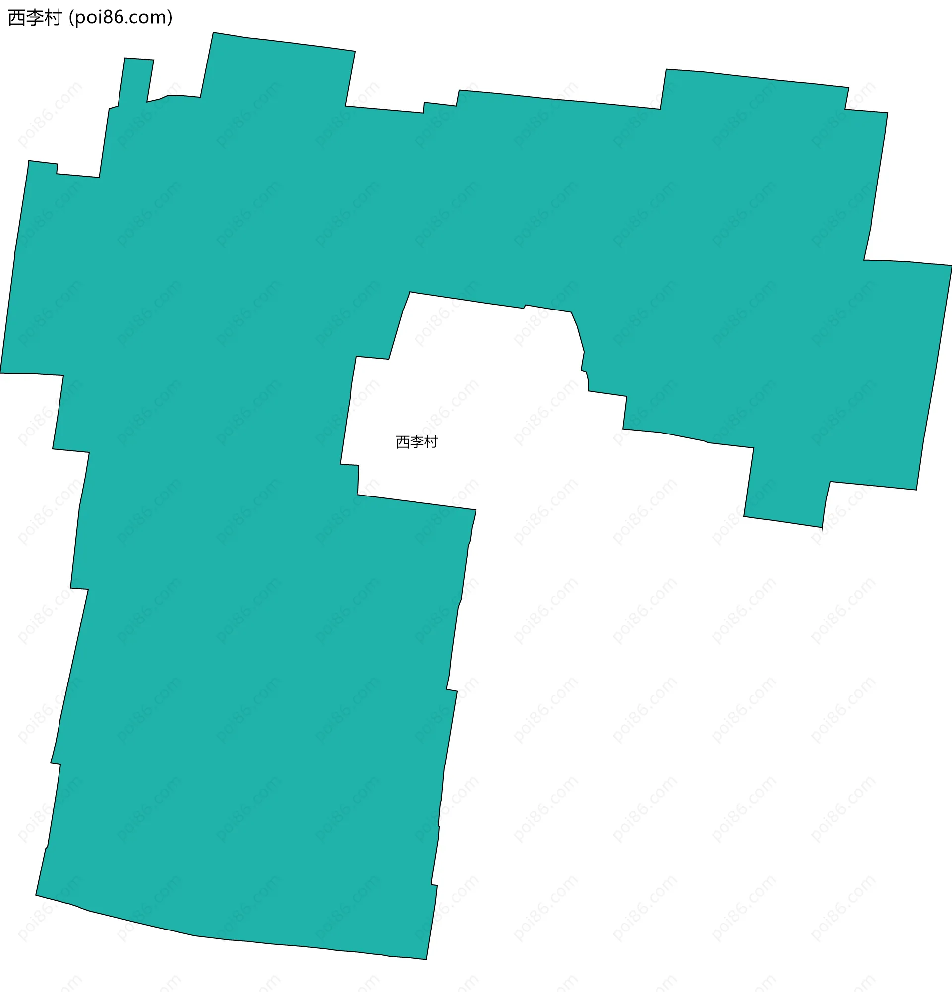 西李村边界地图