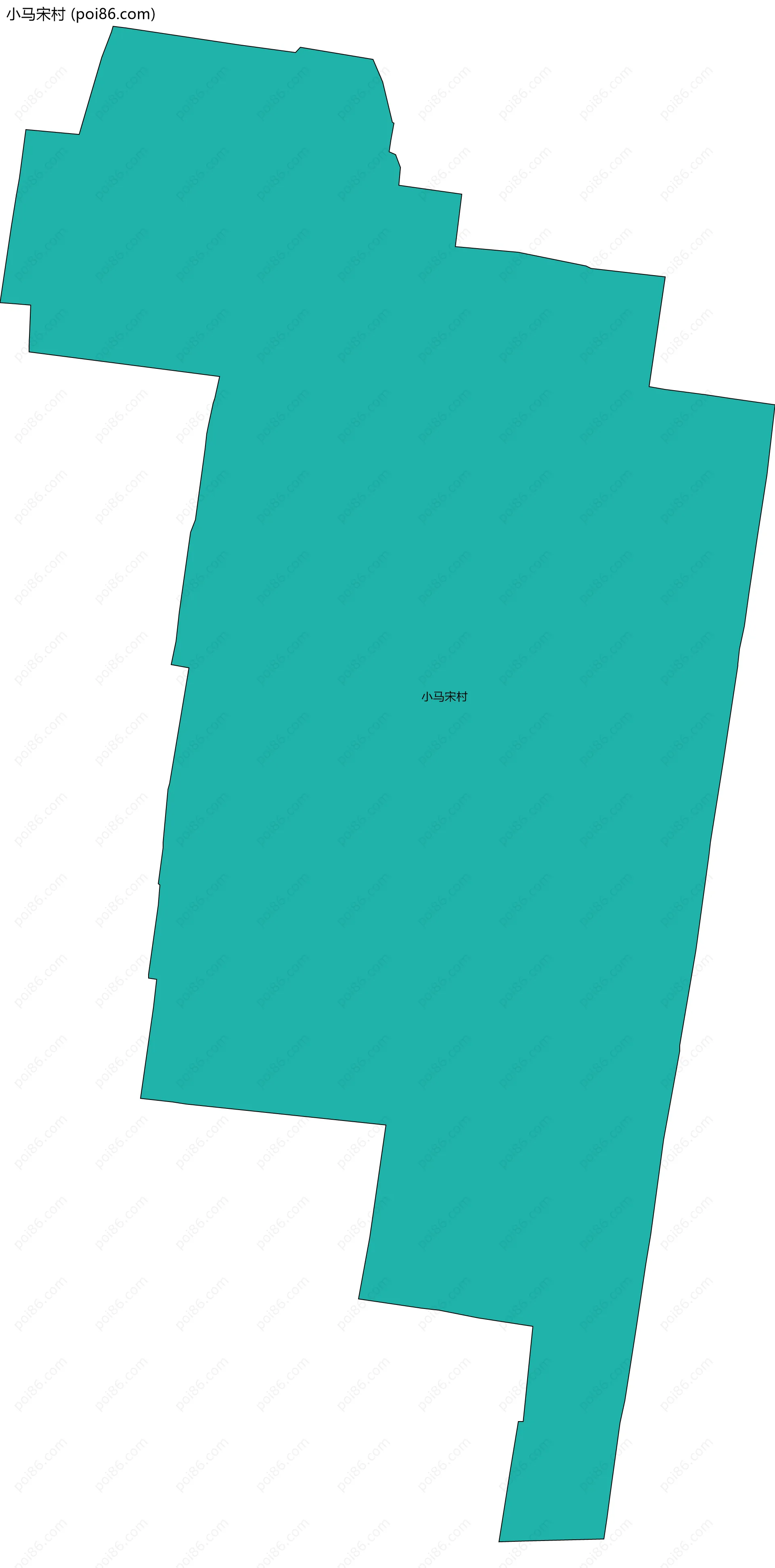 小马宋村边界地图