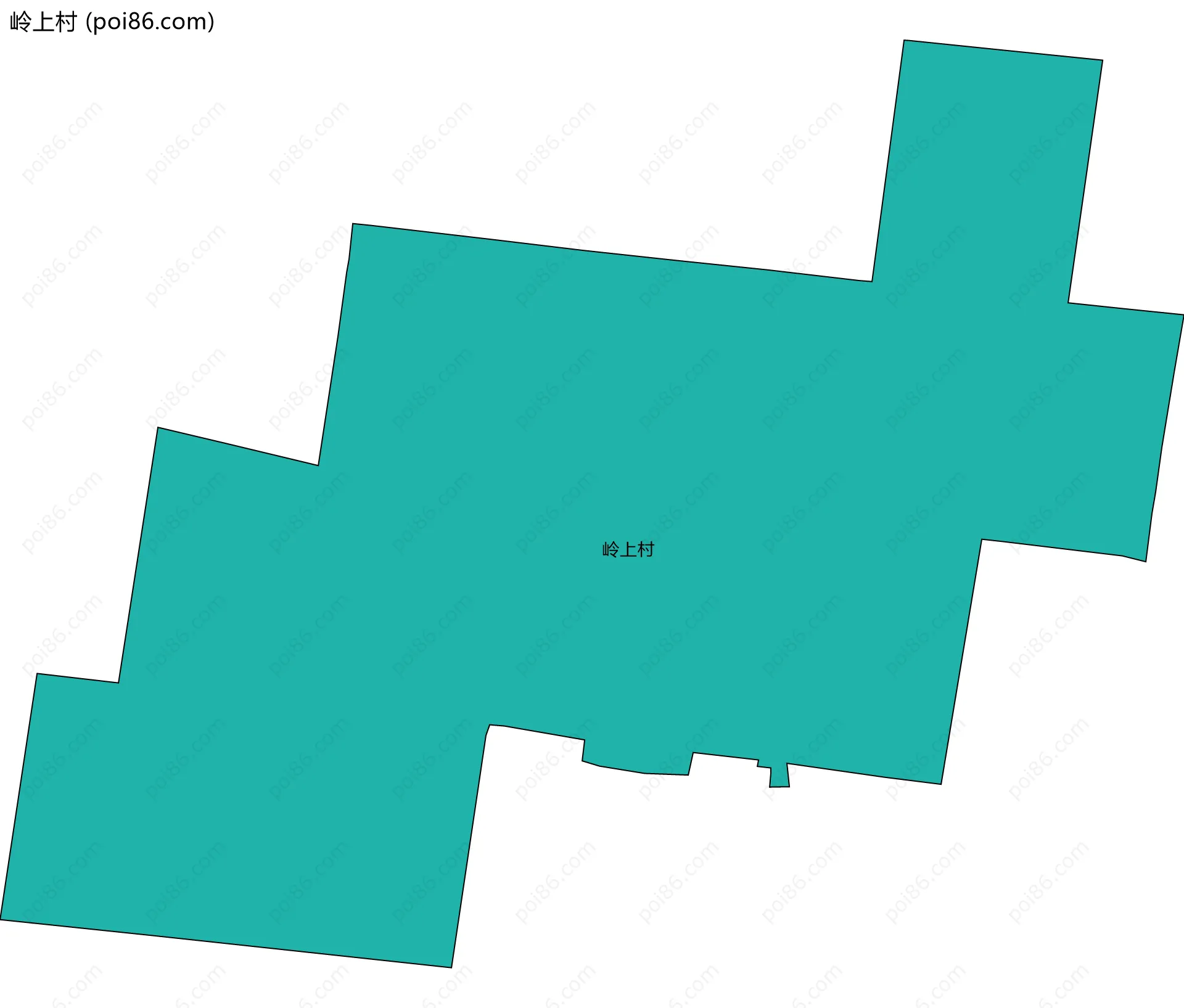 岭上村边界地图