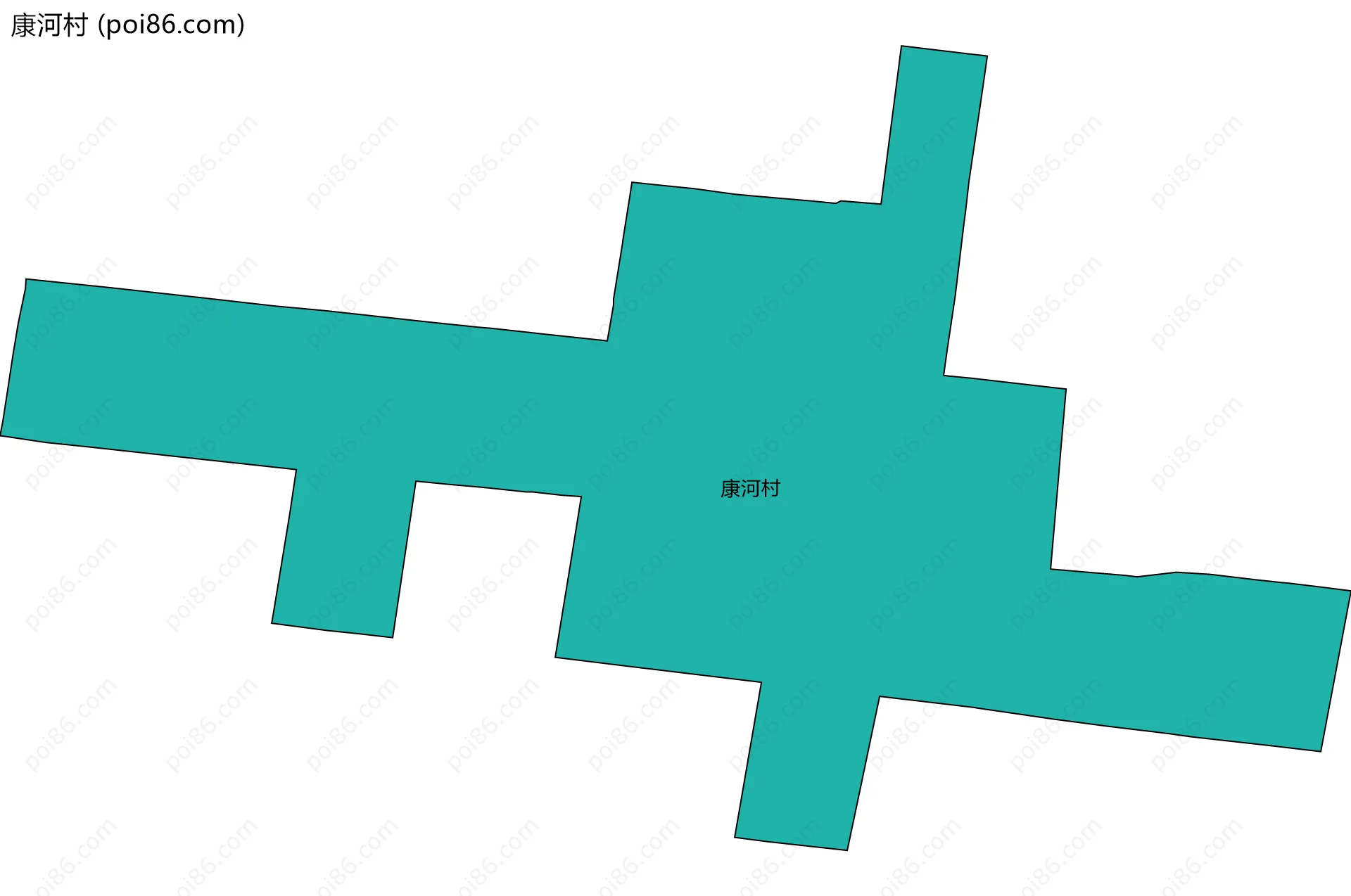 康河村边界地图