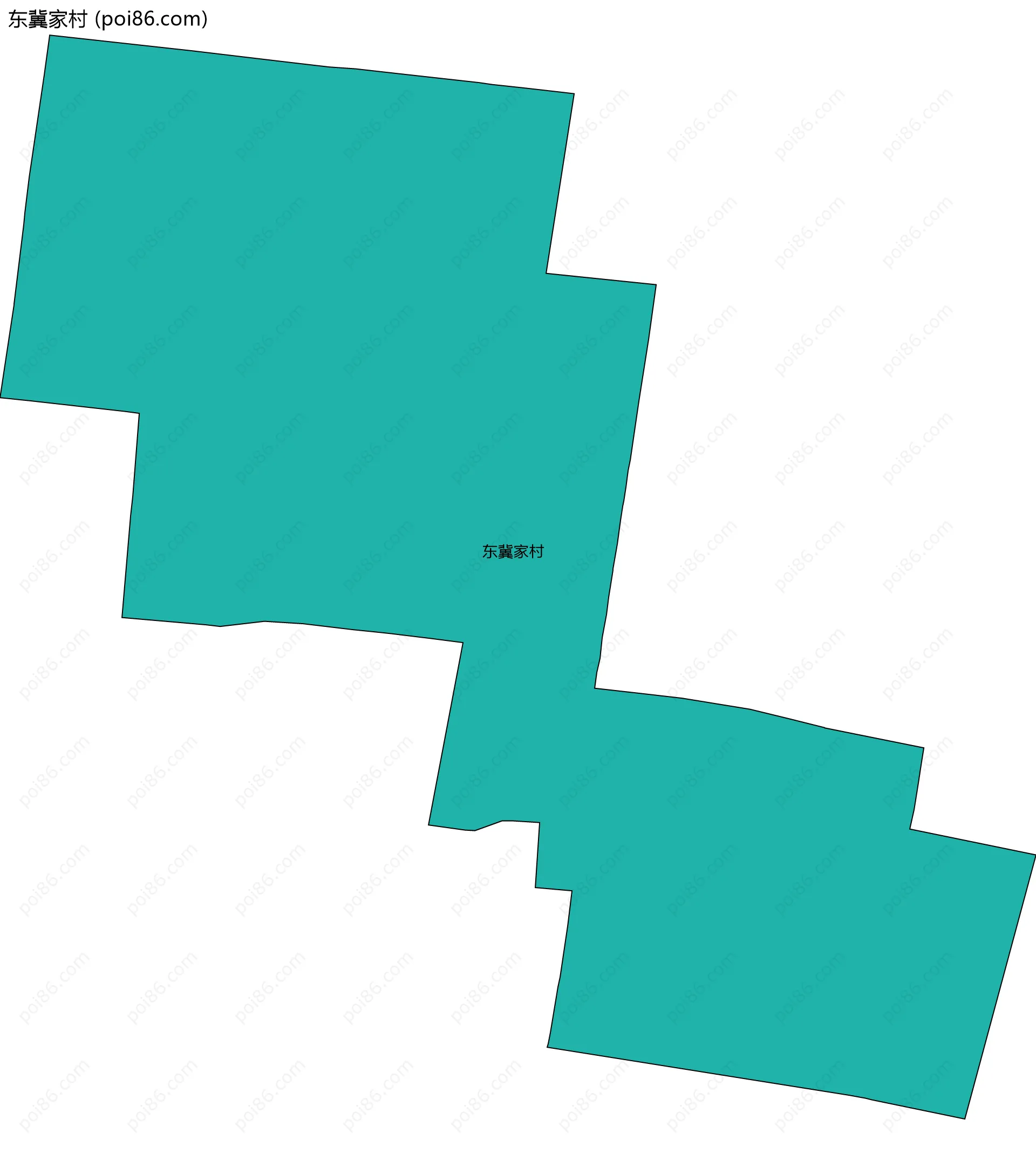 东冀家村边界地图