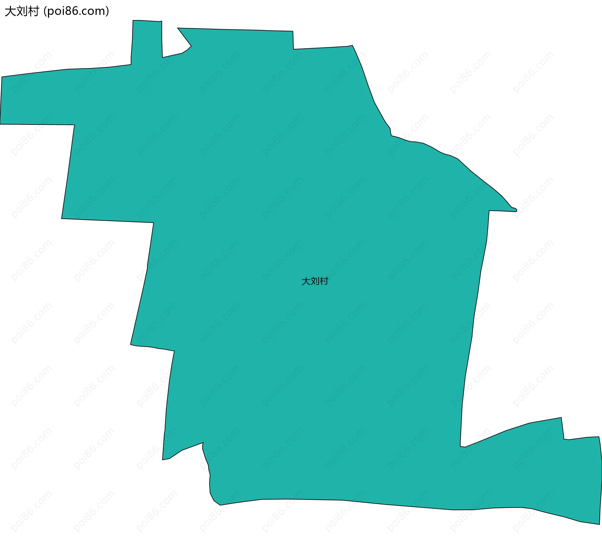 大刘村边界地图