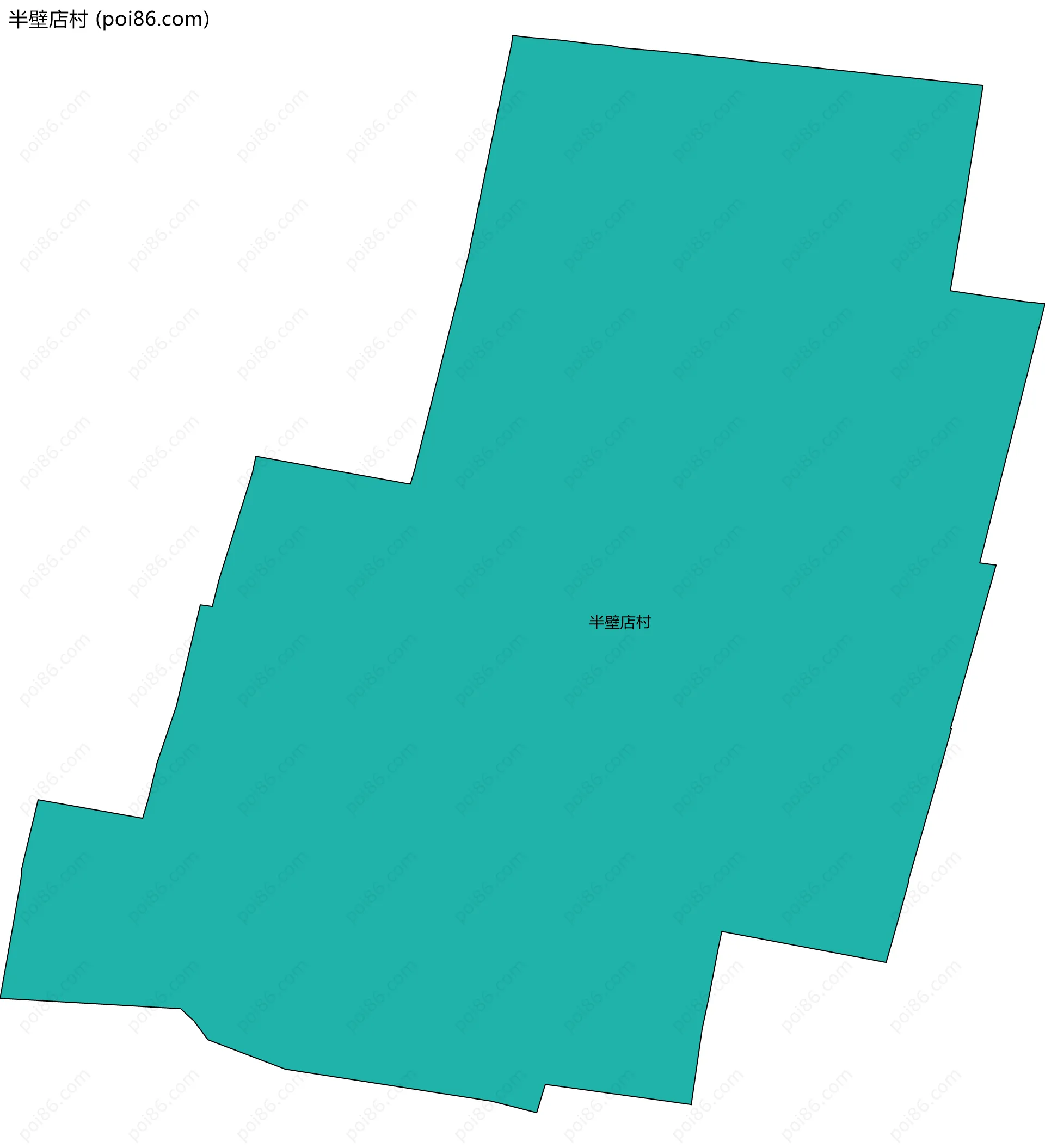 半壁店村边界地图