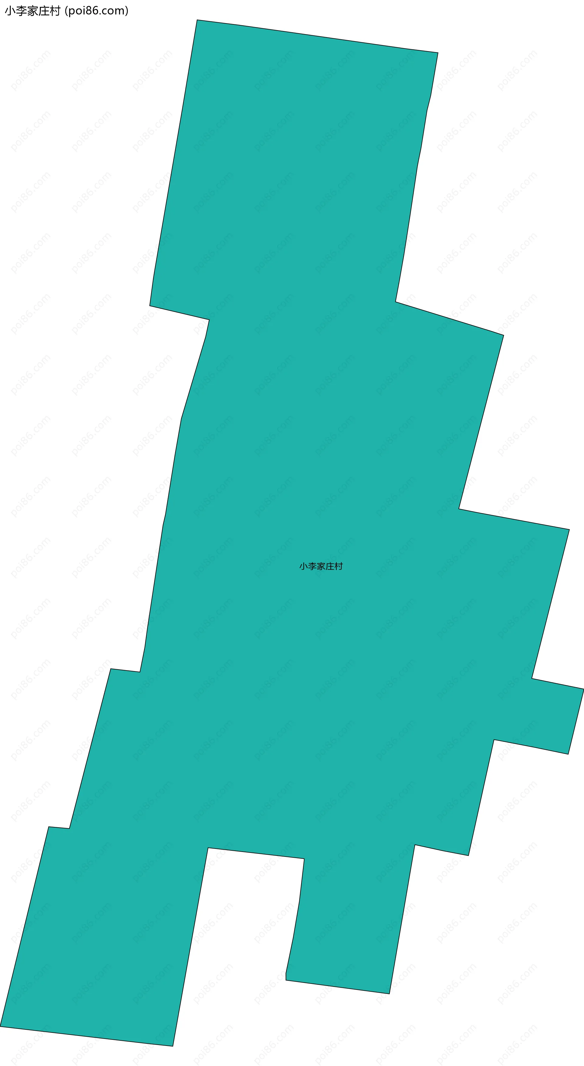 小李家庄村边界地图