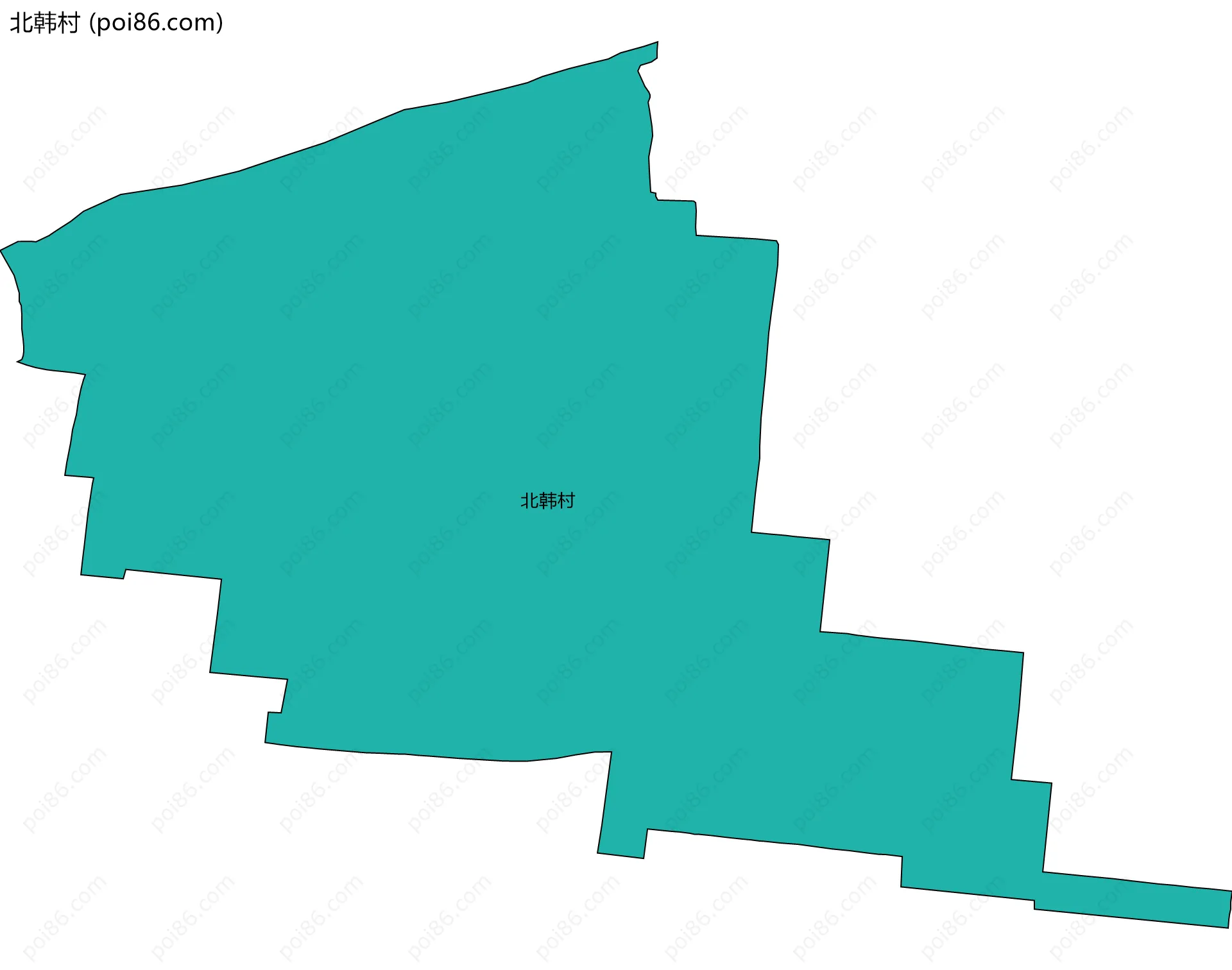 北韩村边界地图