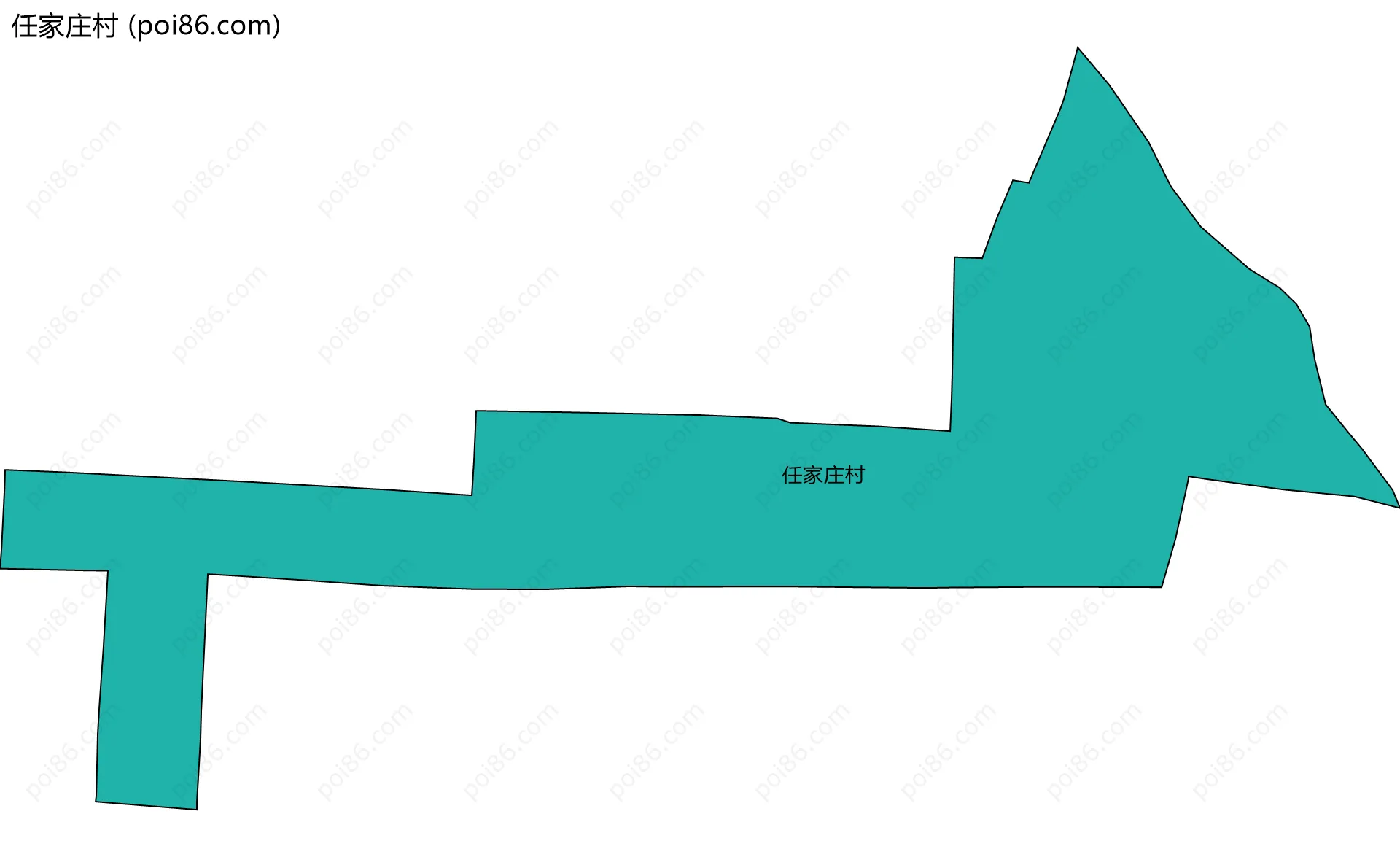任家庄村边界地图