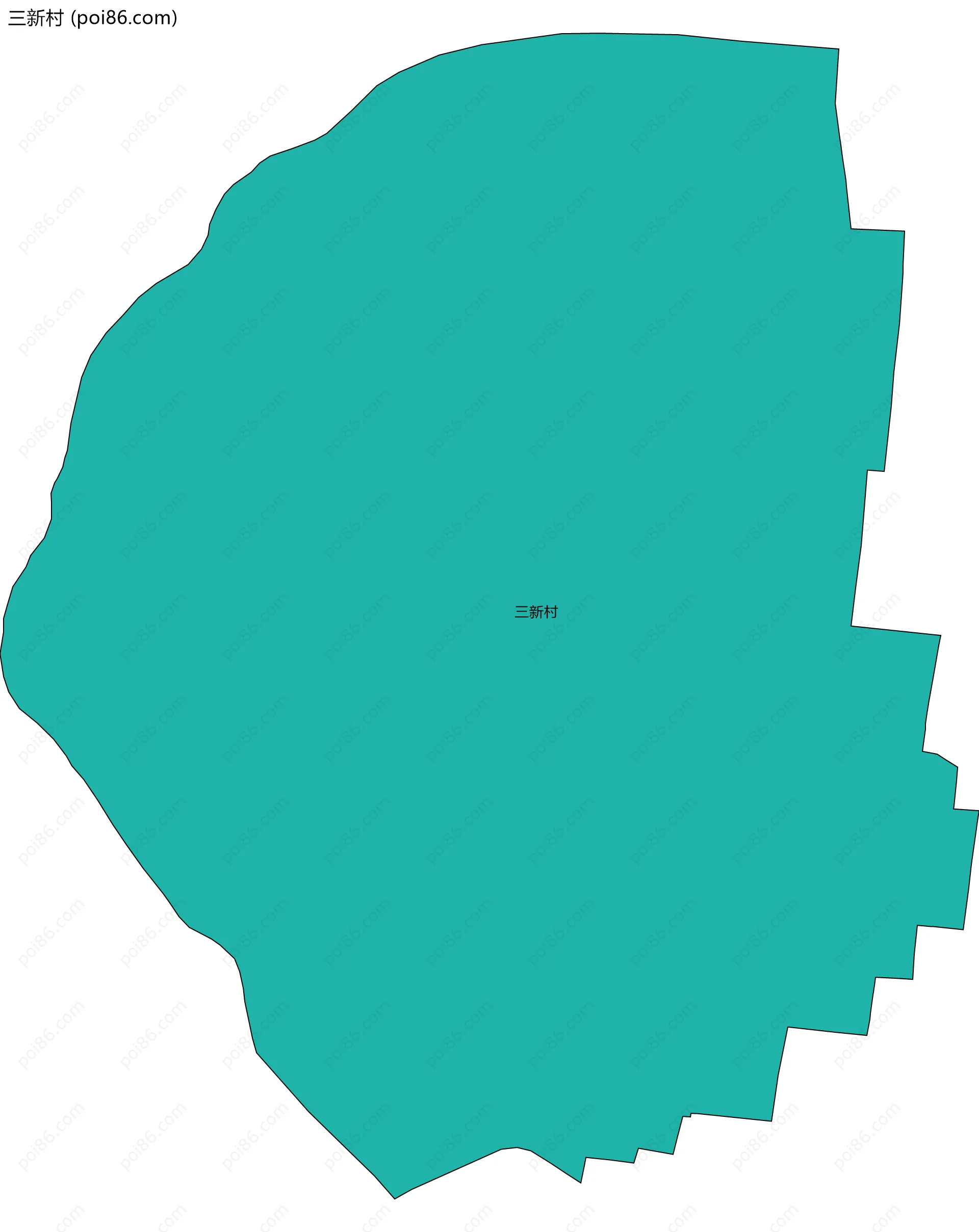 三新村边界地图