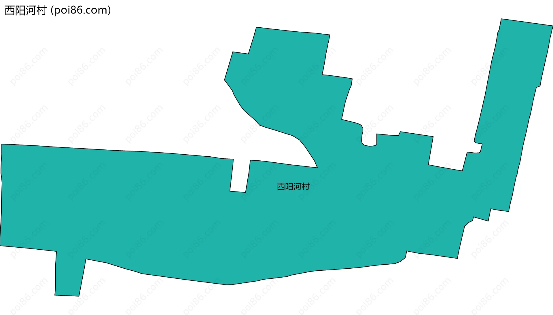 西阳河村边界地图