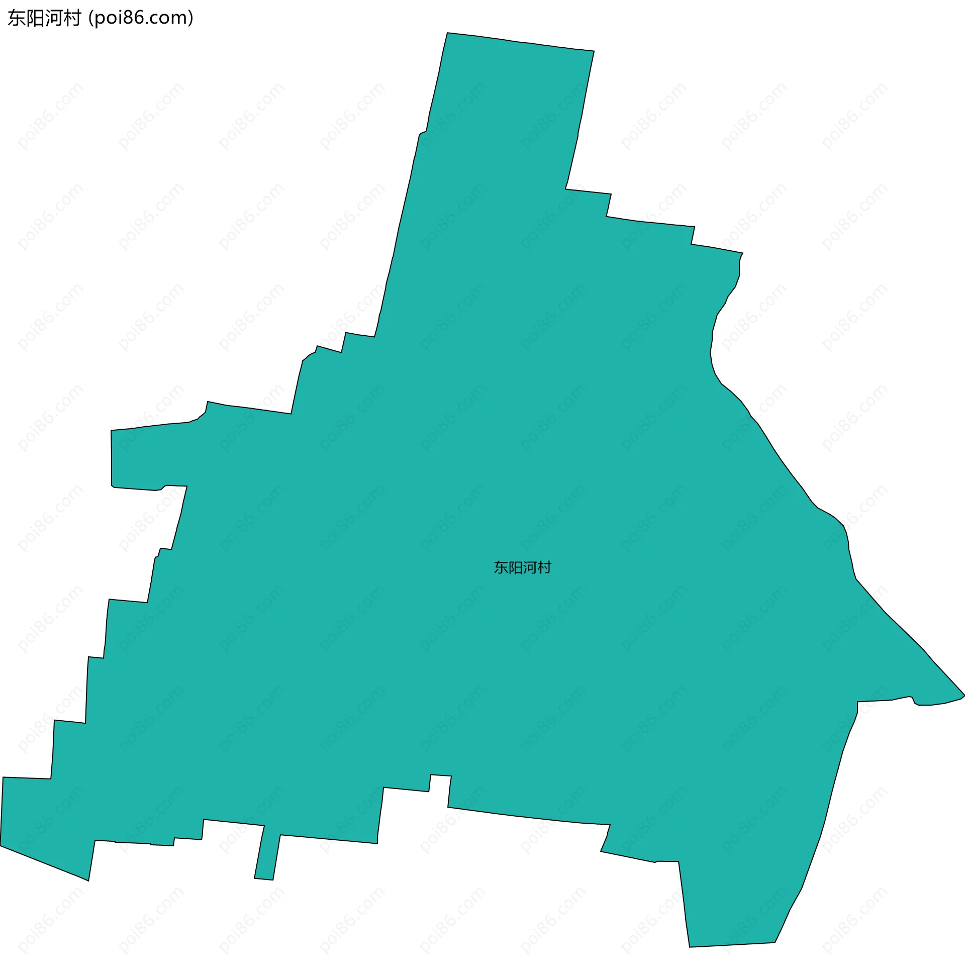 东阳河村边界地图