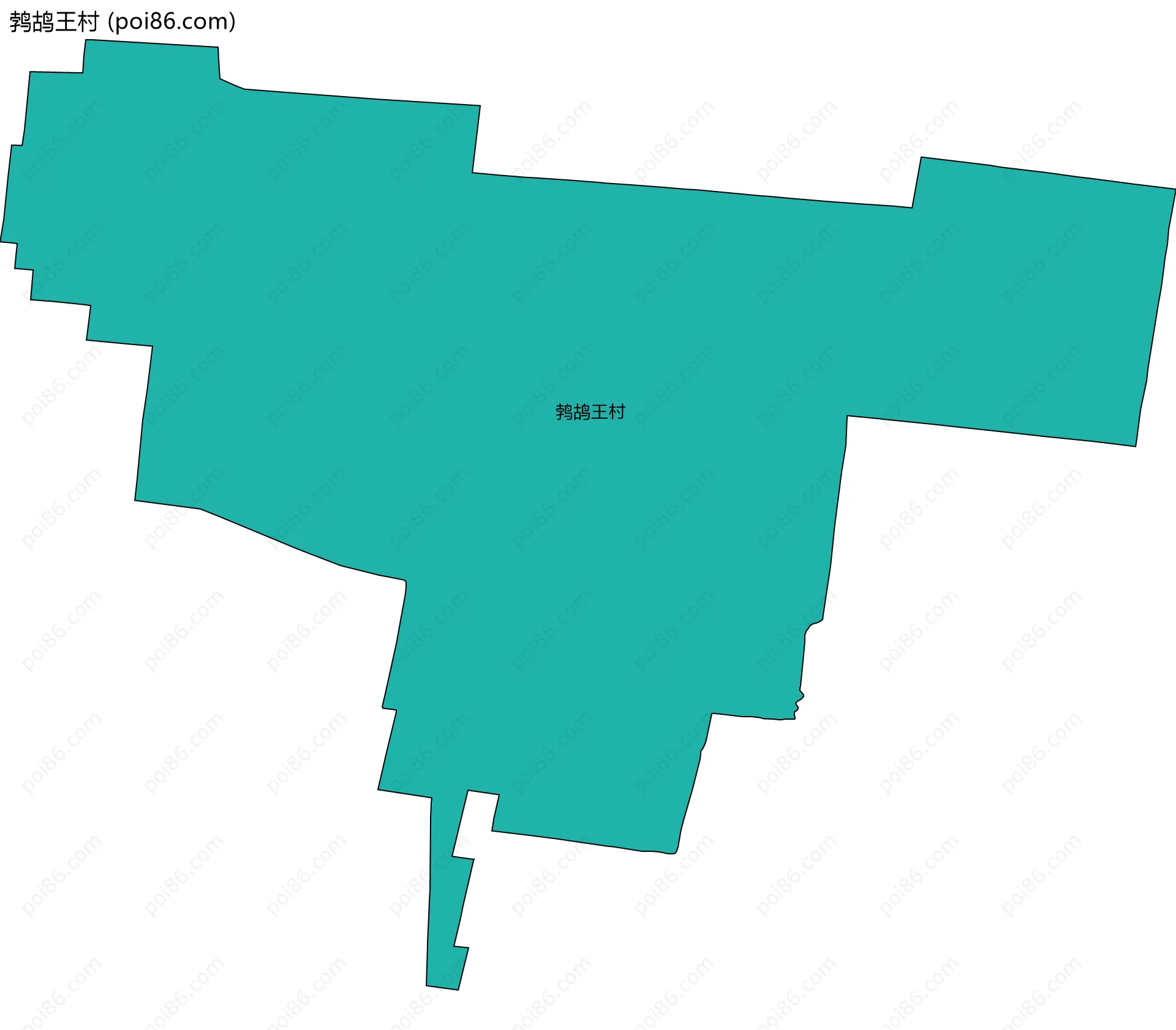 鹁鸪王村边界地图