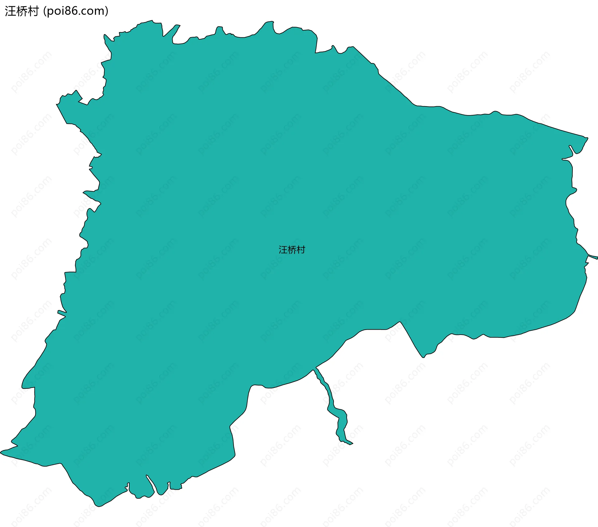 汪桥村边界地图