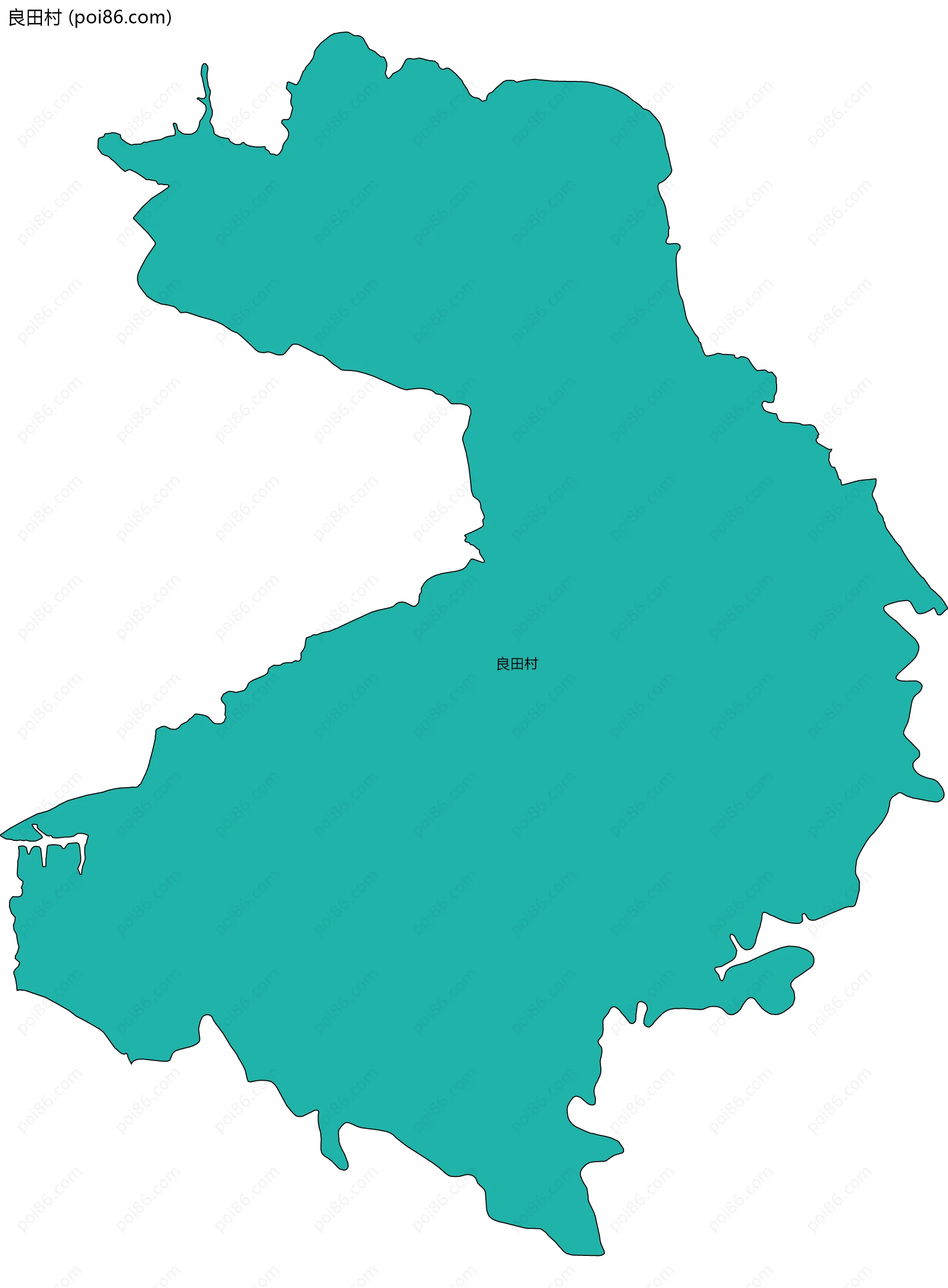 良田村边界地图