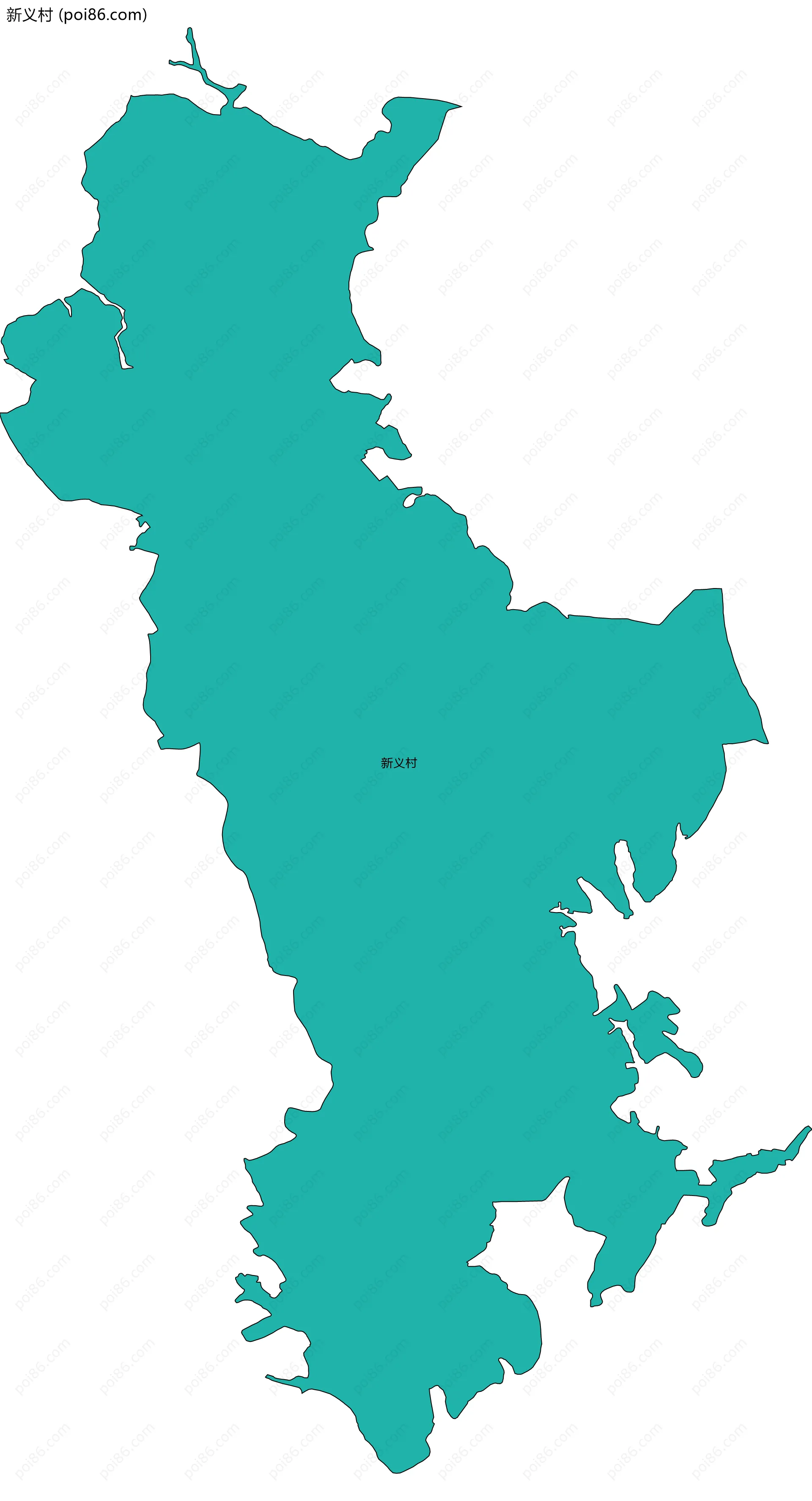 新义村边界地图