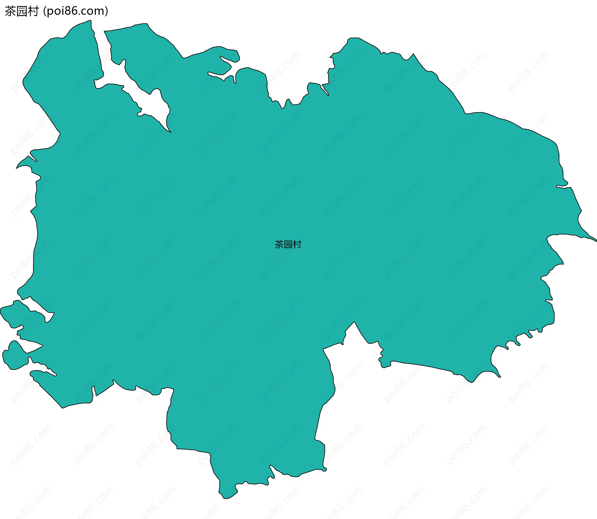 茶园村边界地图