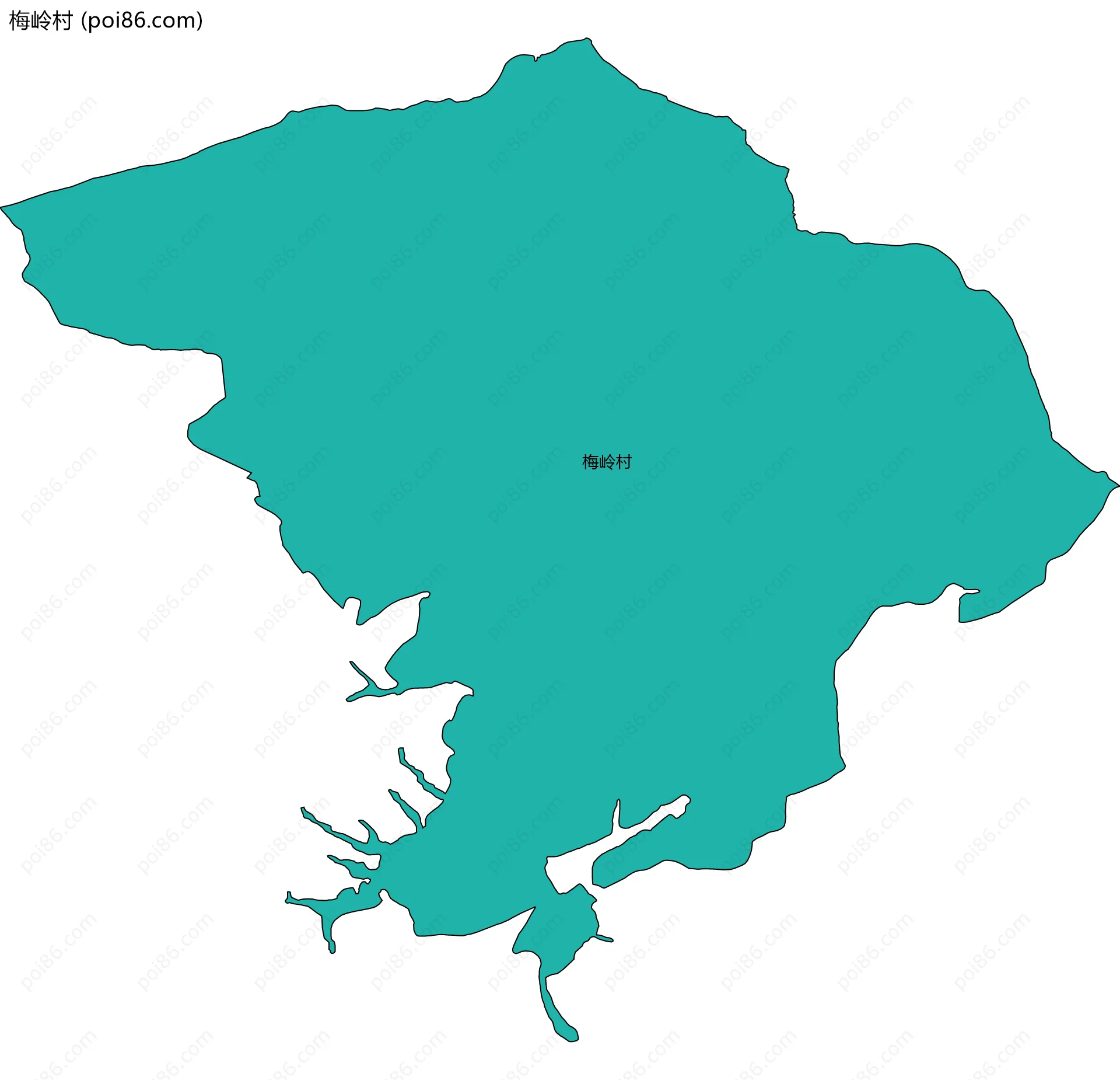 梅岭村边界地图