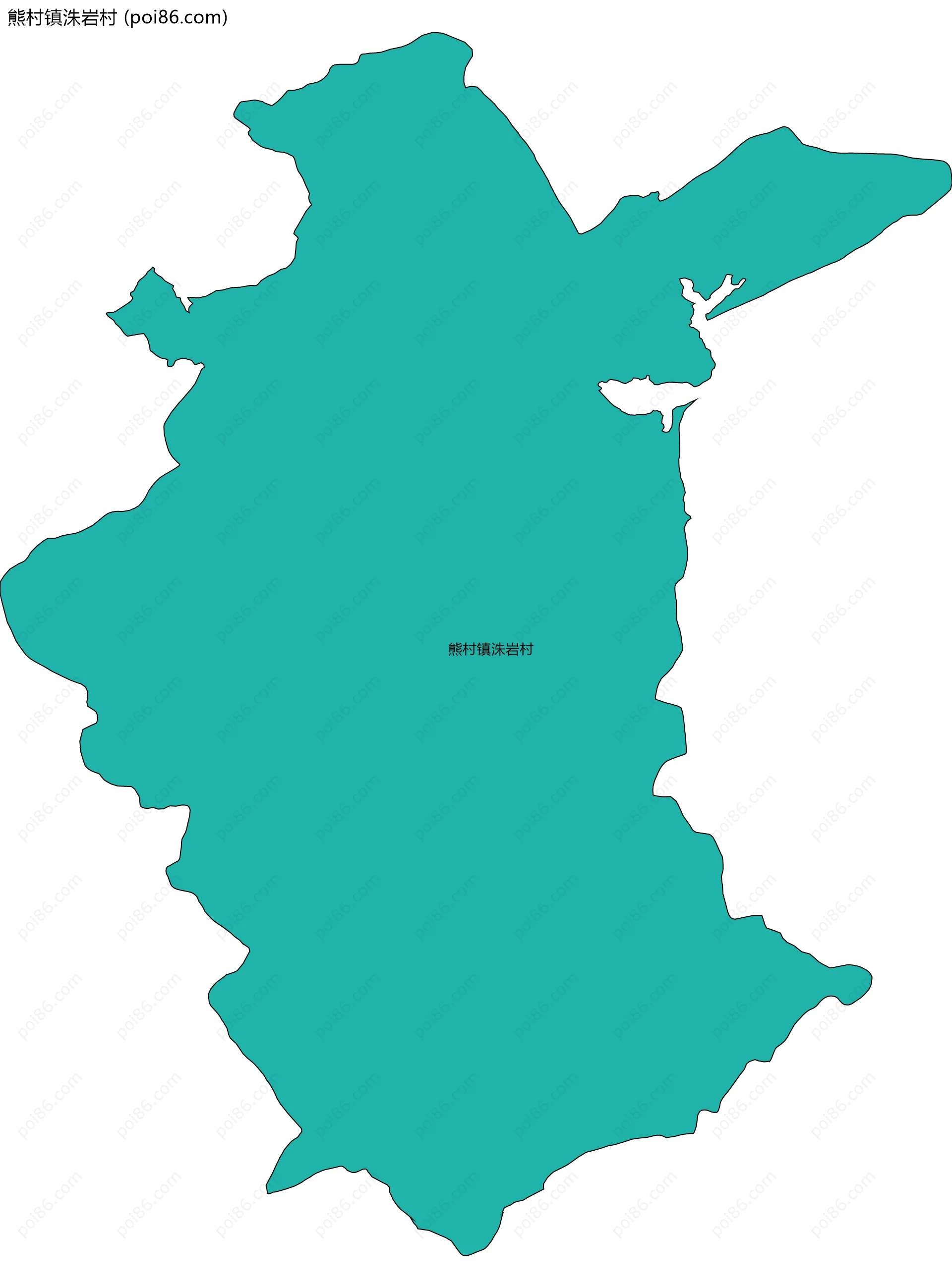 熊村镇洙岩村边界地图