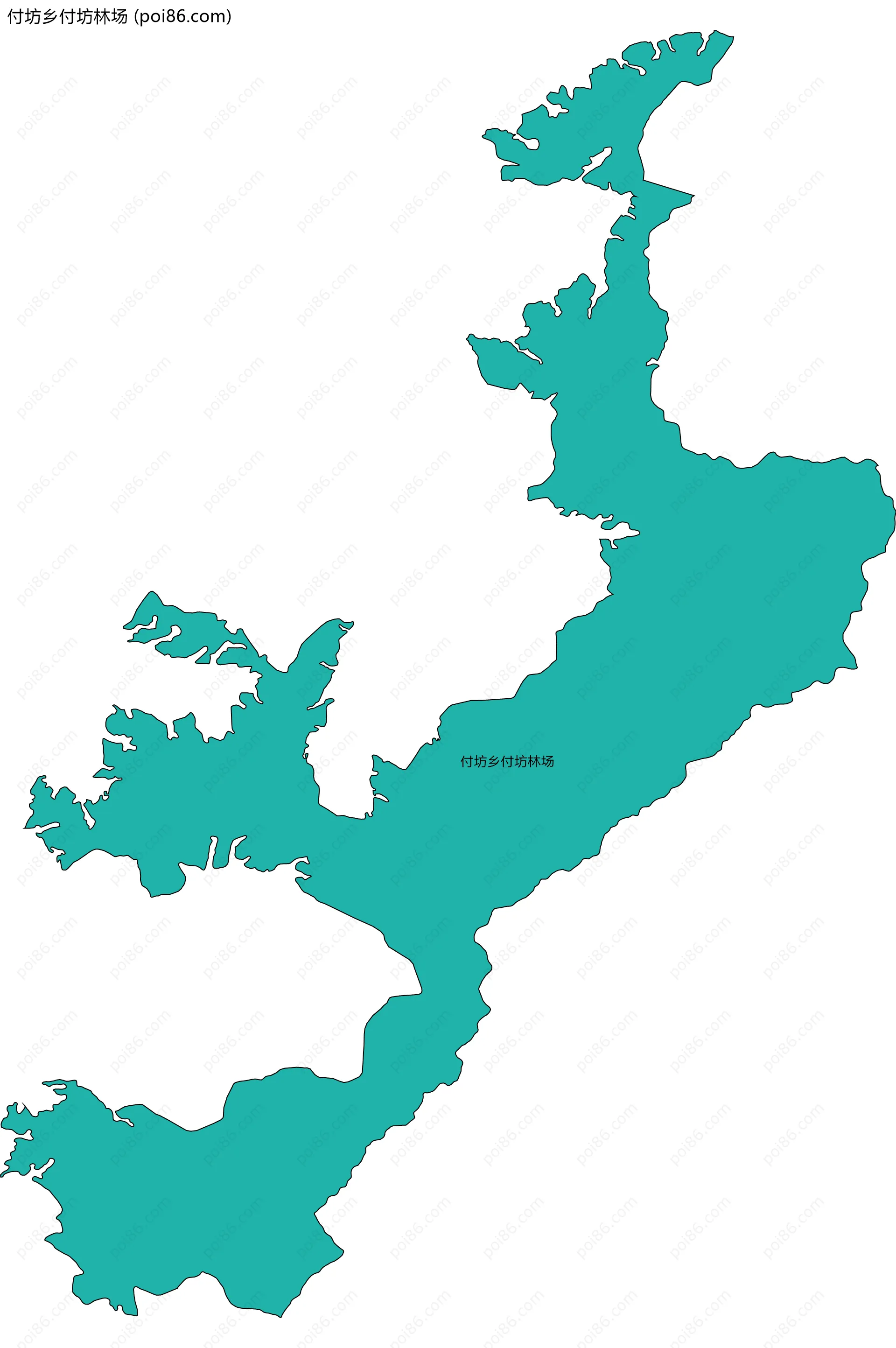 付坊乡付坊林场边界地图