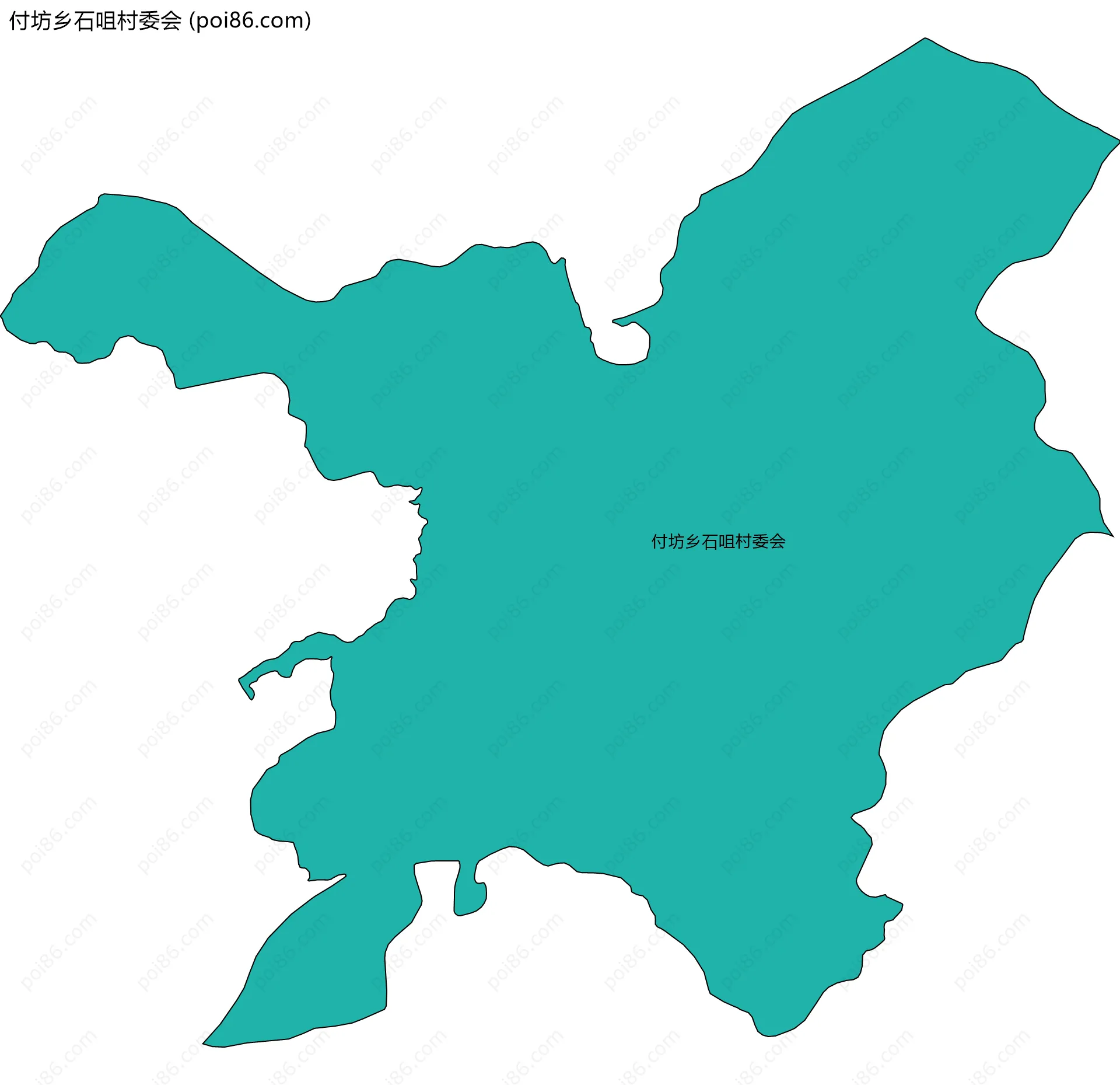 付坊乡石咀村委会边界地图