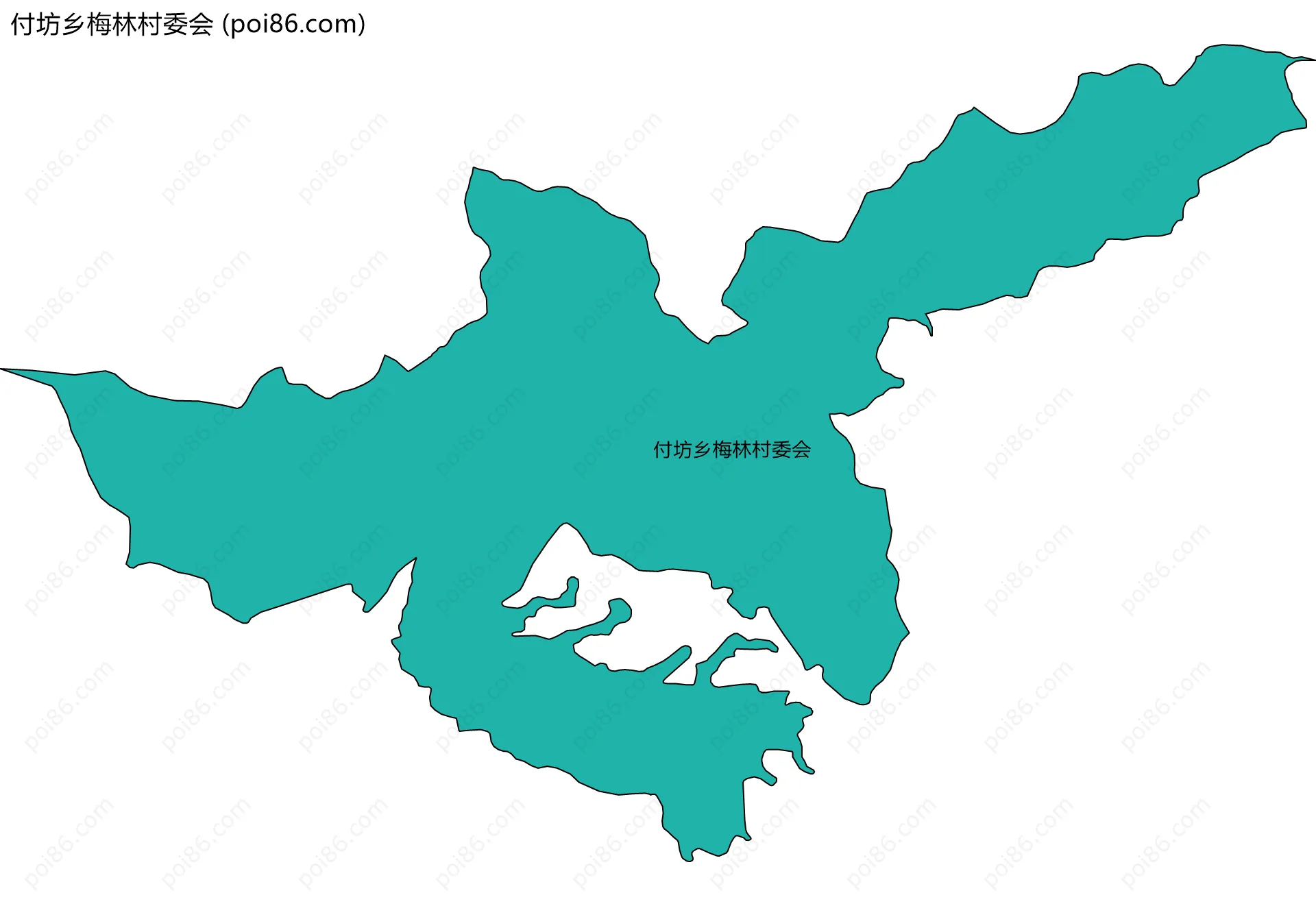付坊乡梅林村委会边界地图