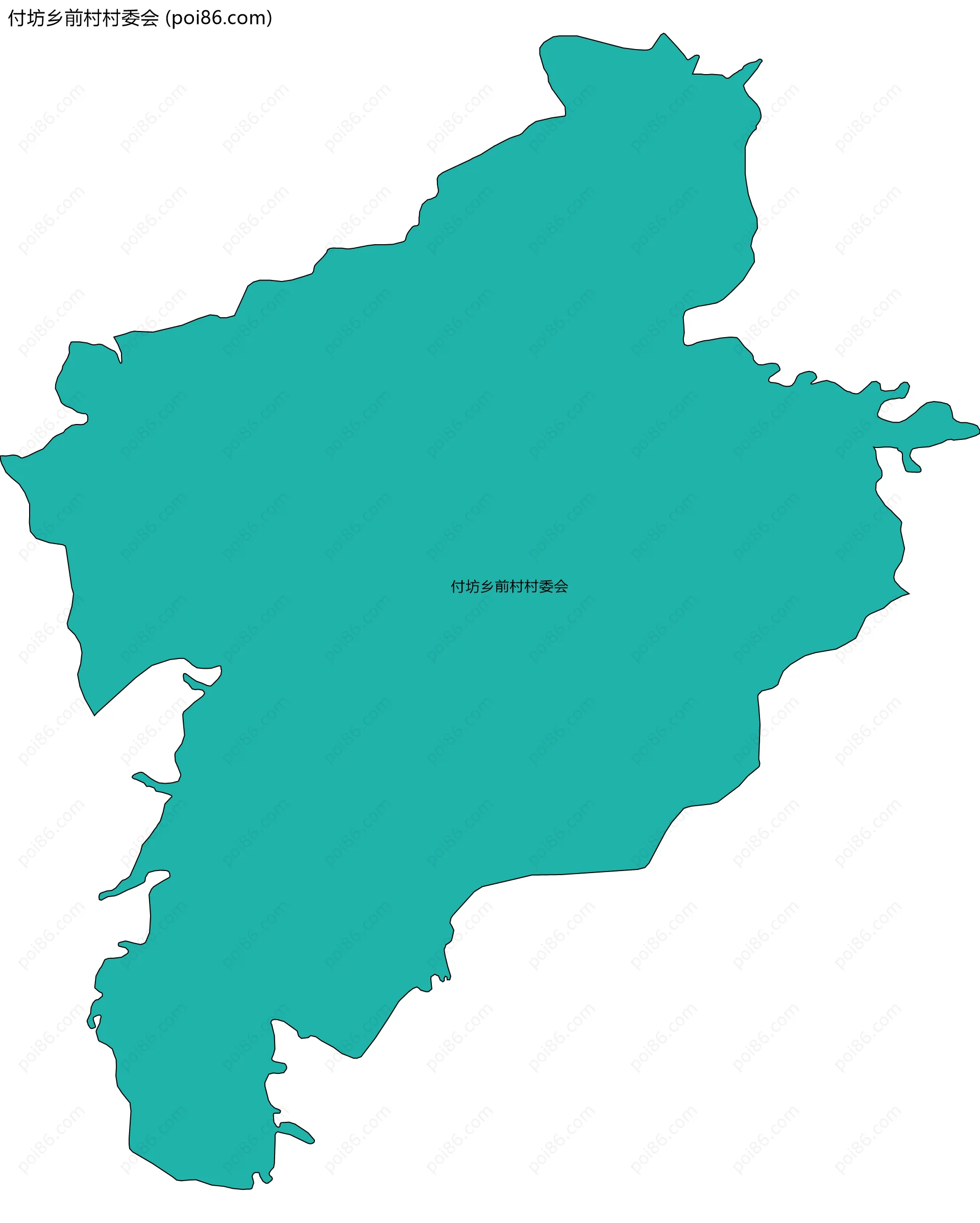 付坊乡前村村委会边界地图