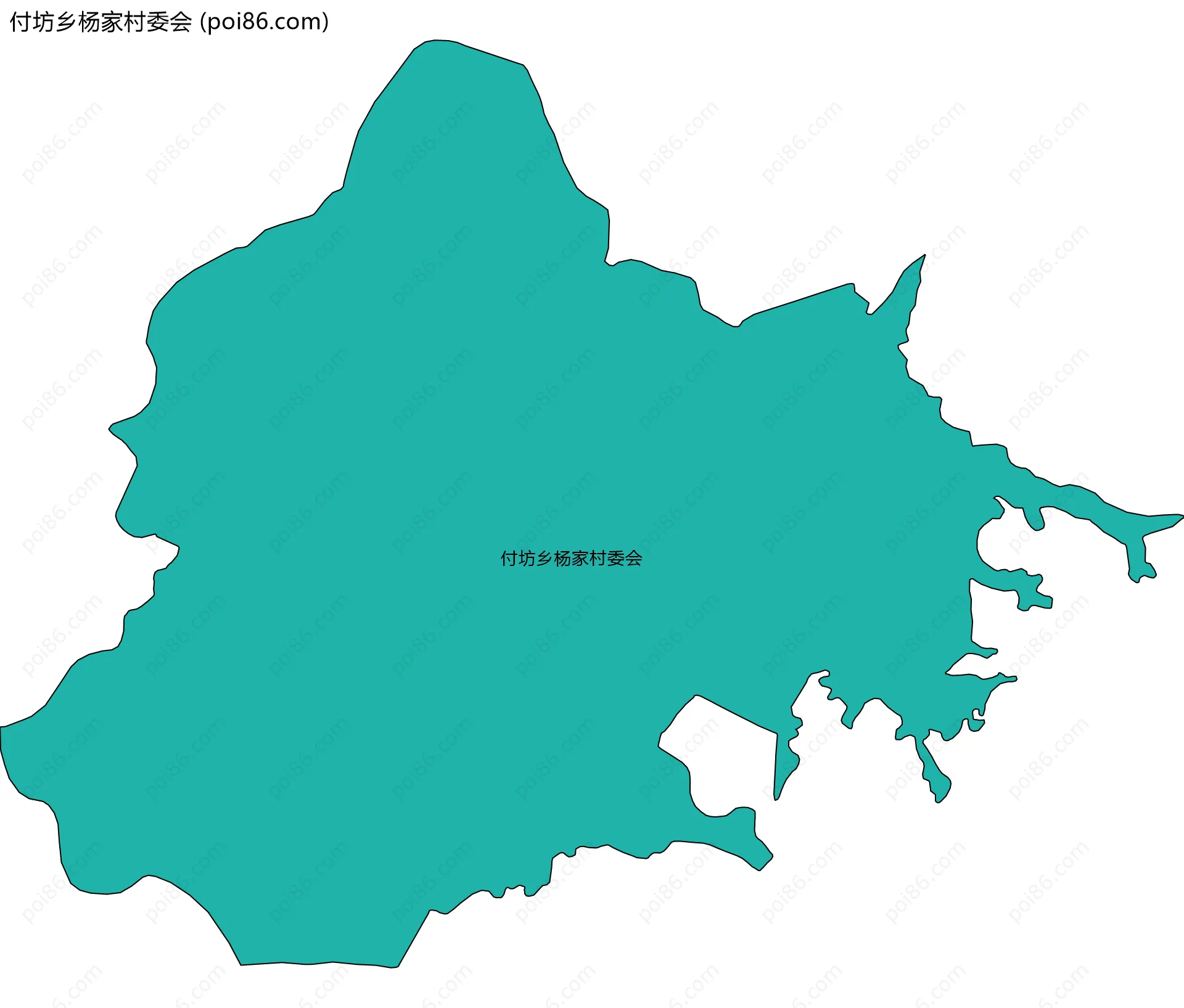 付坊乡杨家村委会边界地图