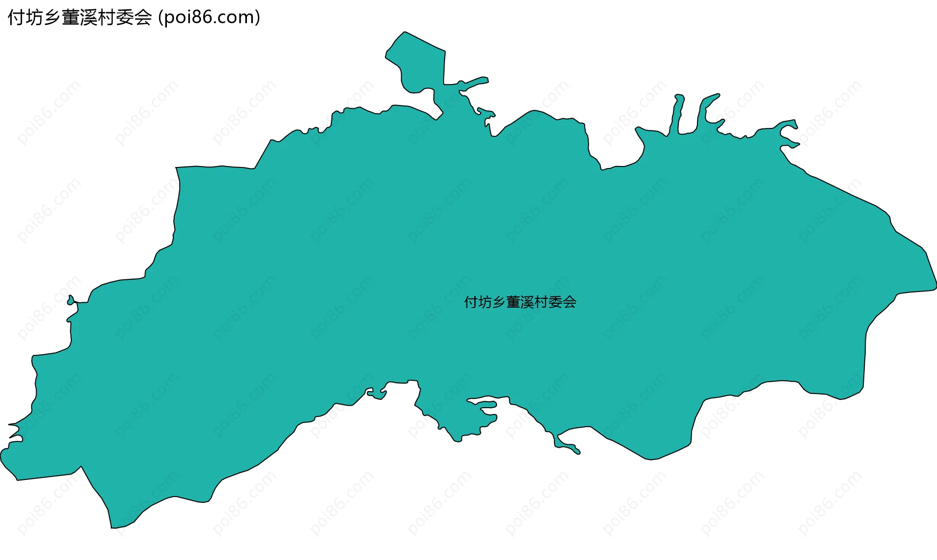付坊乡董溪村委会边界地图