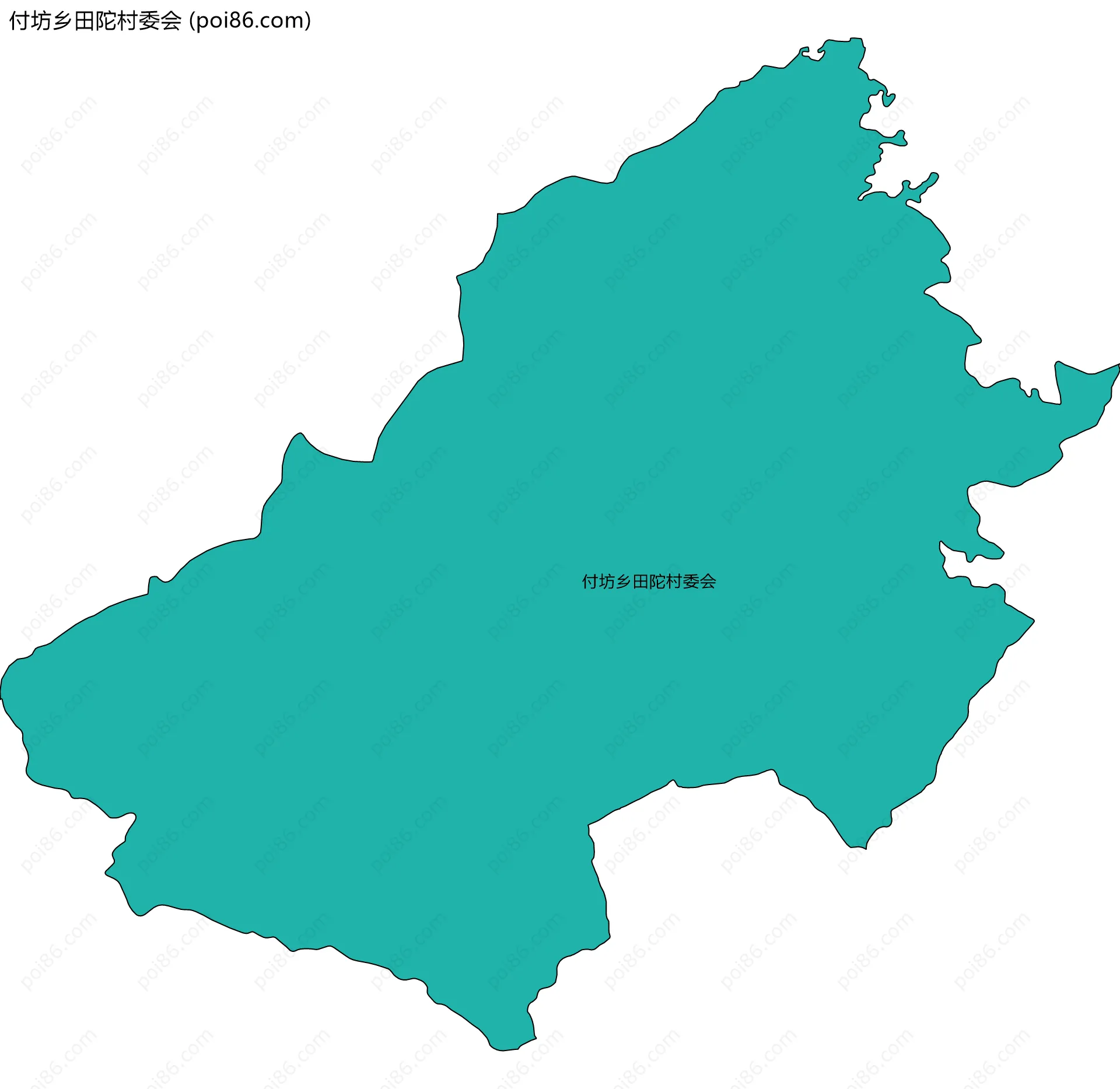 付坊乡田陀村委会边界地图