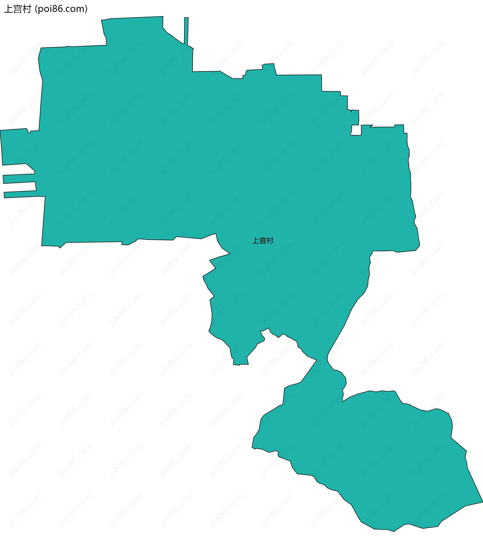 上宫村边界地图
