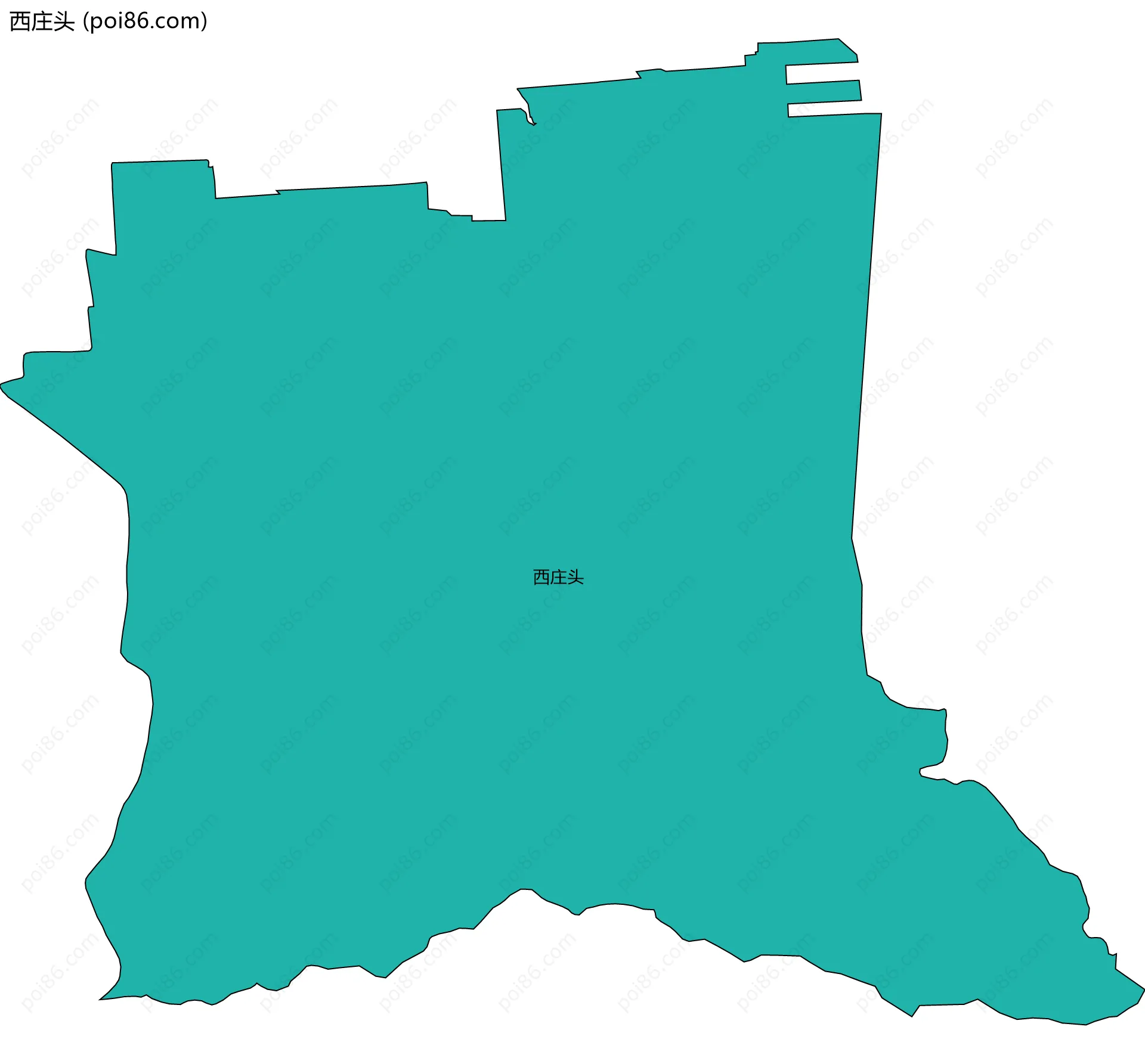 西庄头边界地图