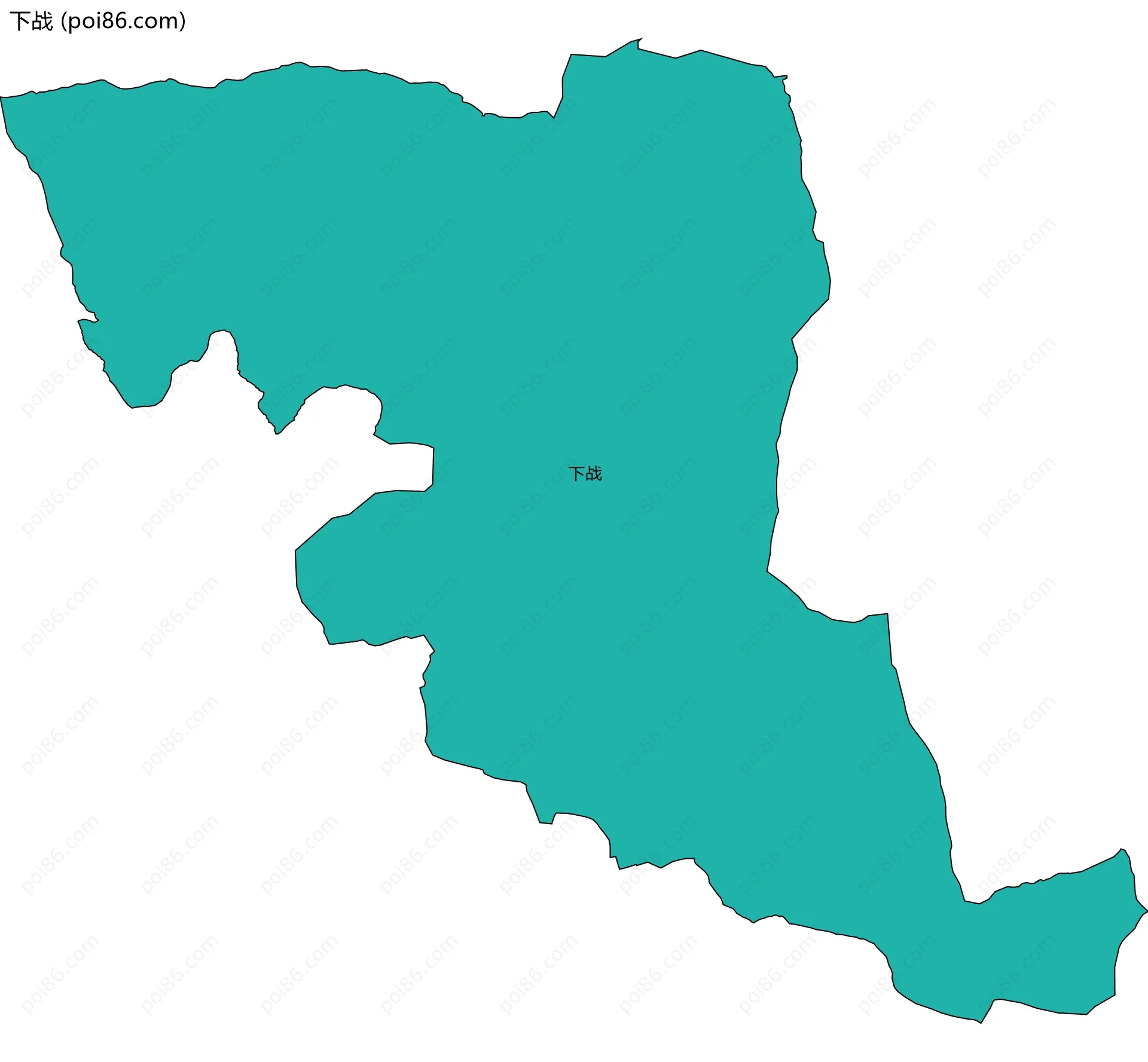 下战边界地图